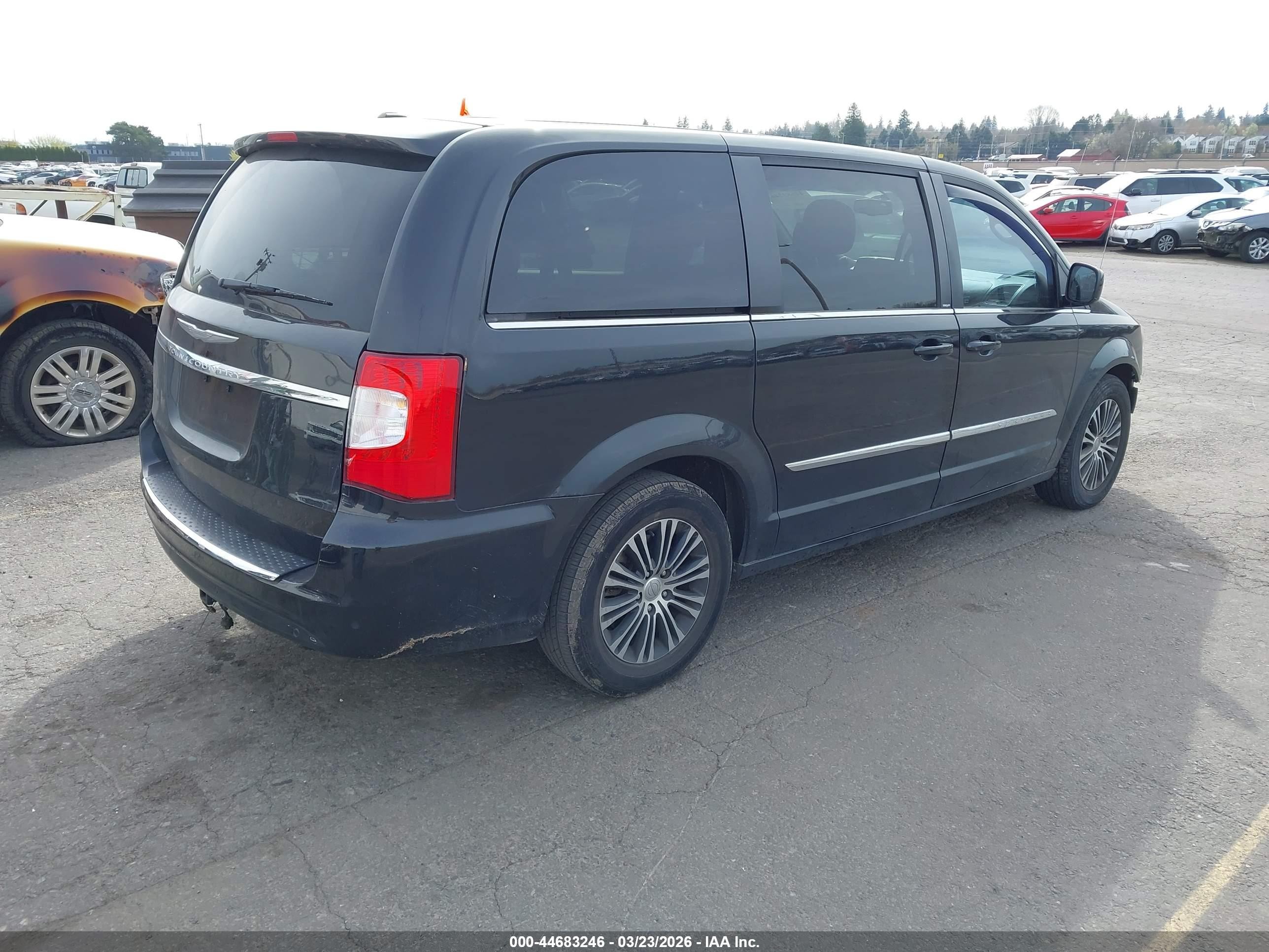 2014 Chrysler Town & Country S Black vin: 2C4RC1HG8ER174496