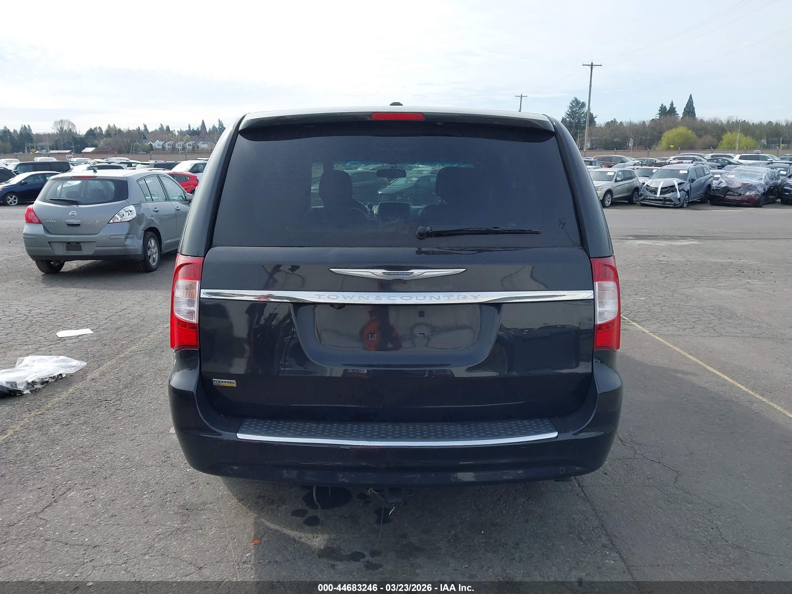 2014 Chrysler Town & Country S Black vin: 2C4RC1HG8ER174496
