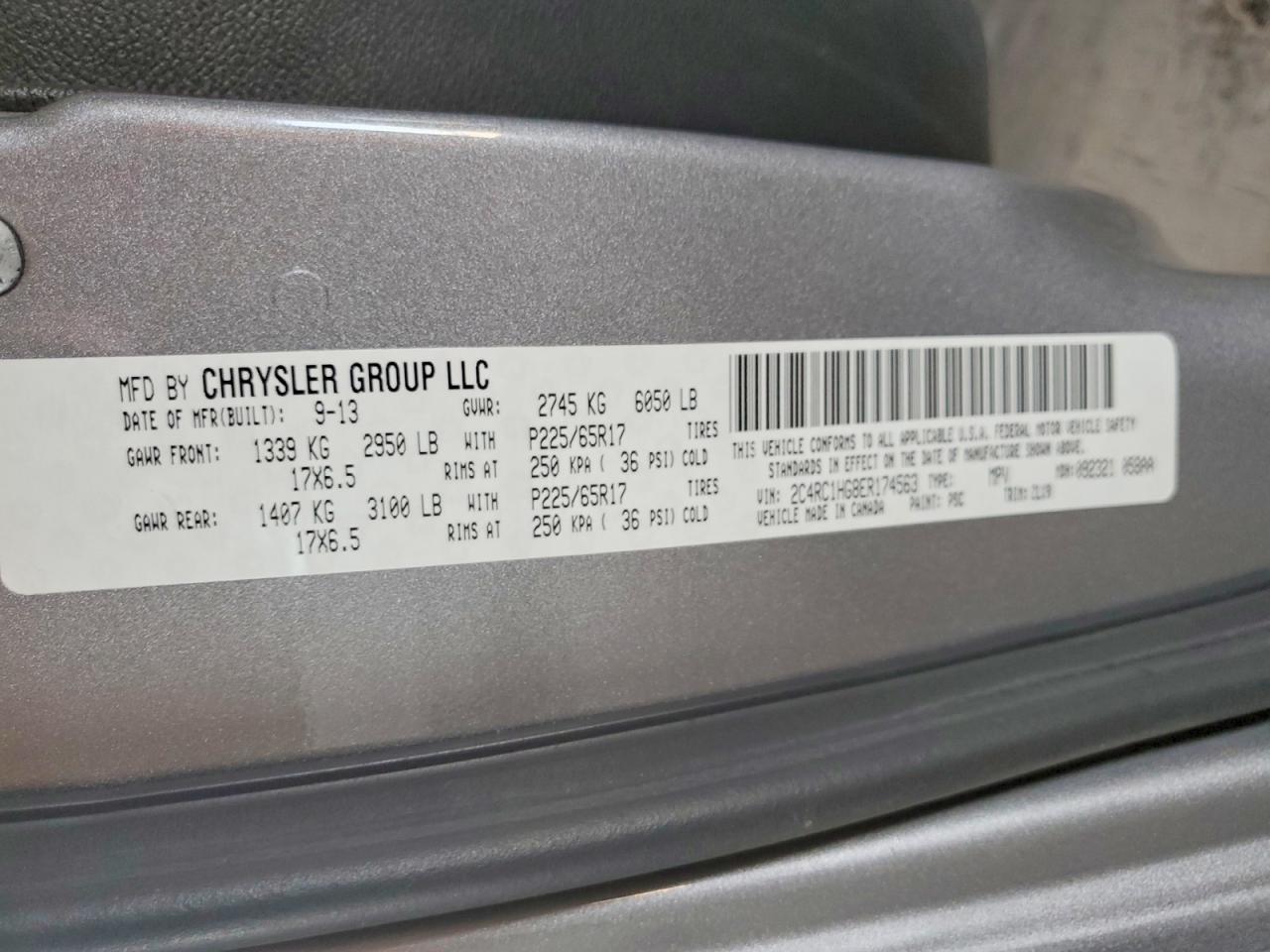 2014 Chrysler Town & Country S Silver vin: 2C4RC1HG8ER174563