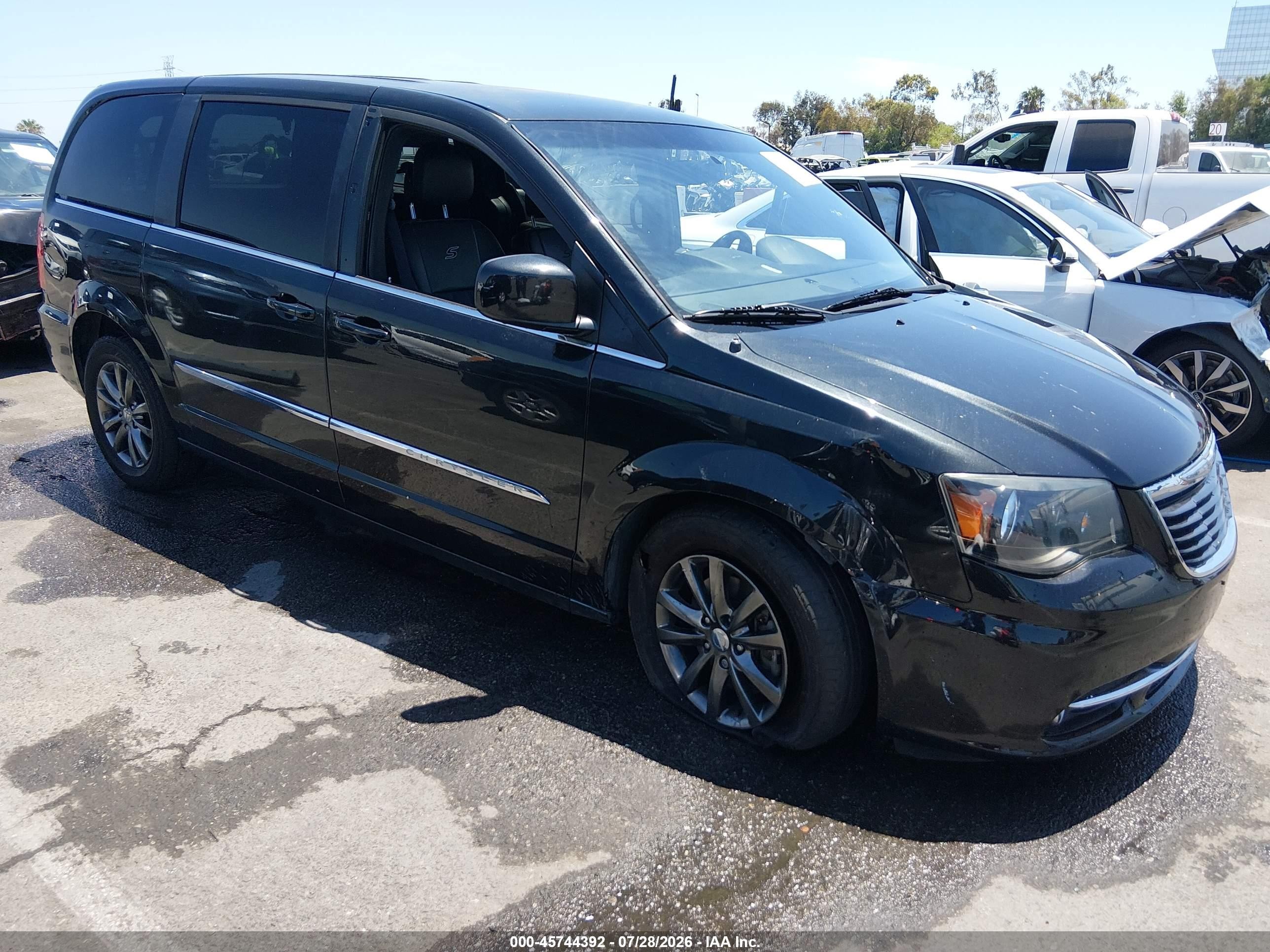 2015 Chrysler Town & Country S Black vin: 2C4RC1HG8FR638713