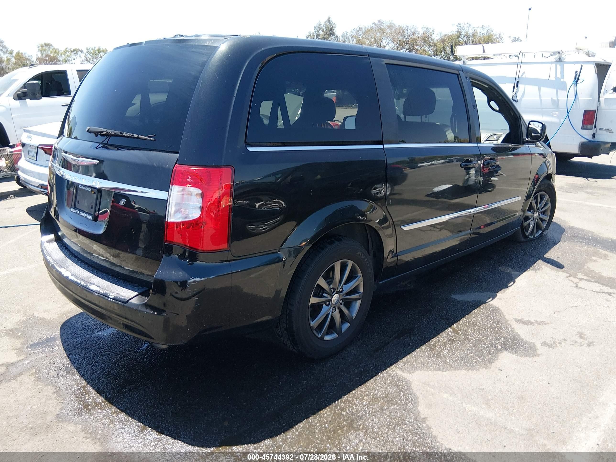 2015 Chrysler Town & Country S Черный vin: 2C4RC1HG8FR638713
