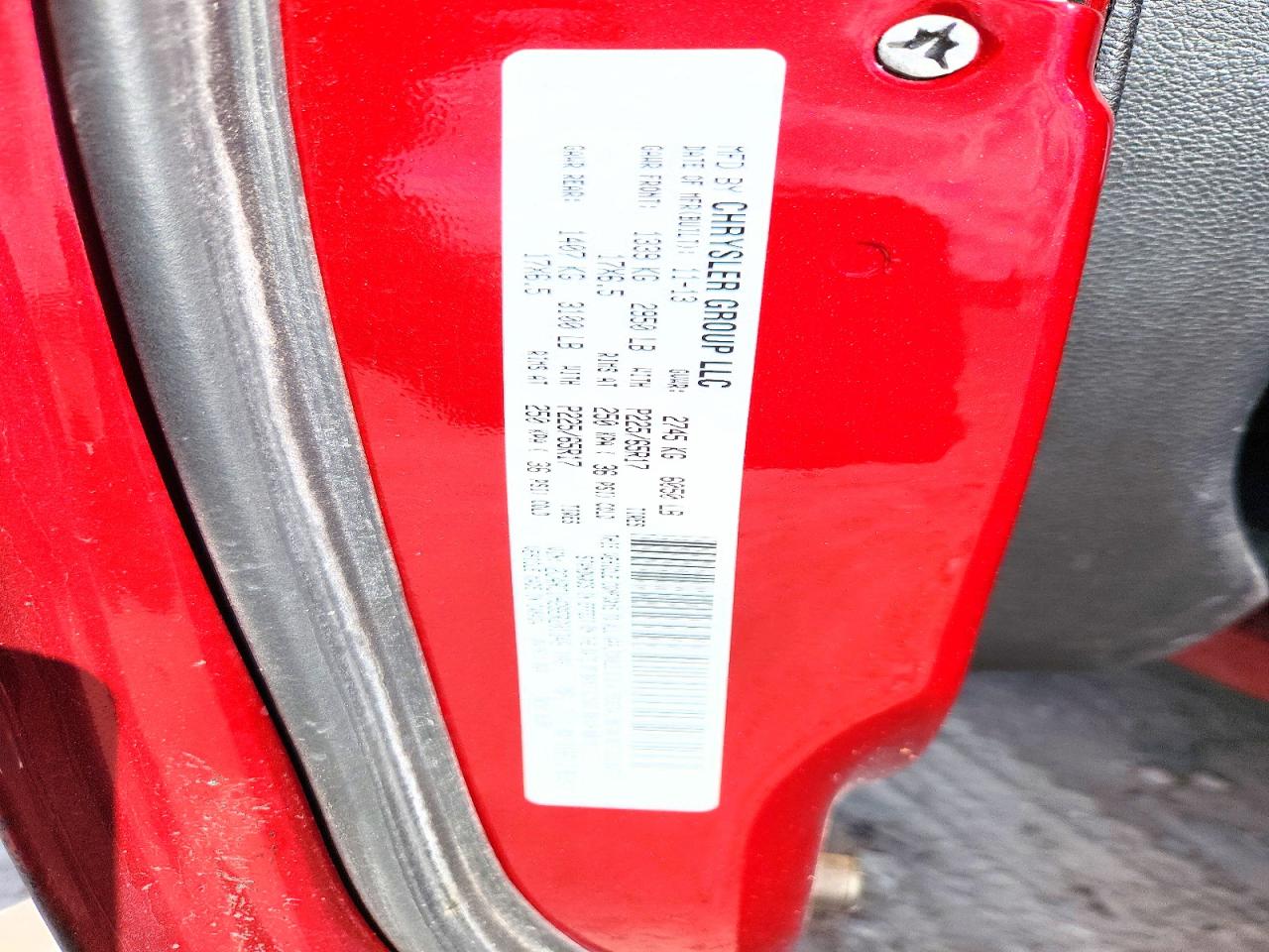 2014 Chrysler Town & Country S Red vin: 2C4RC1HG9ER201348