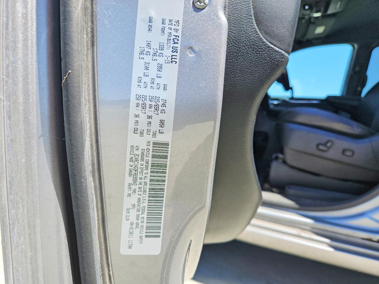 2015 Chrysler Town & Country S Silver vin: 2C4RC1HG9FR699942