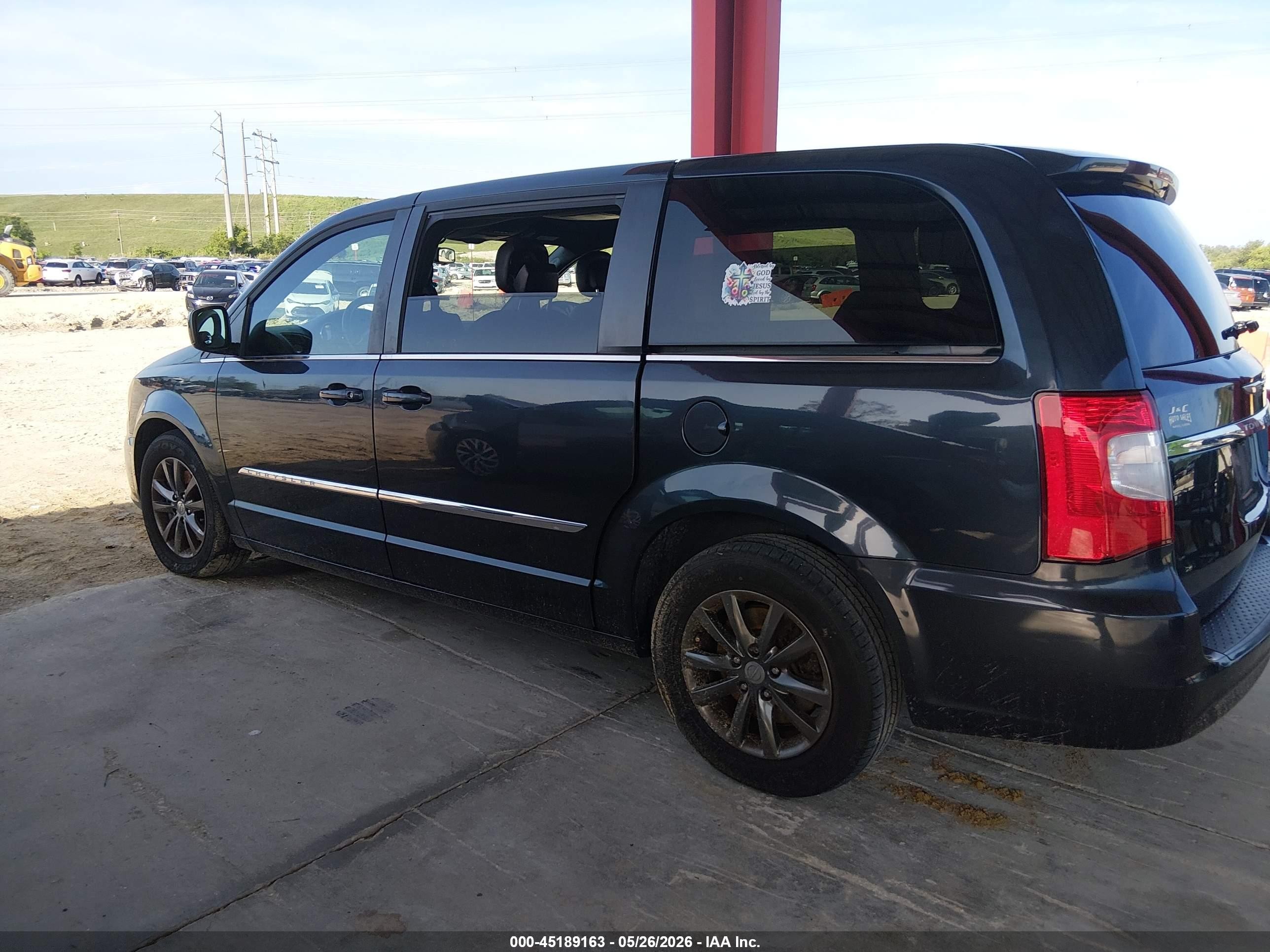2014 Chrysler Town & Country S Black vin: 2C4RC1HGXER367135