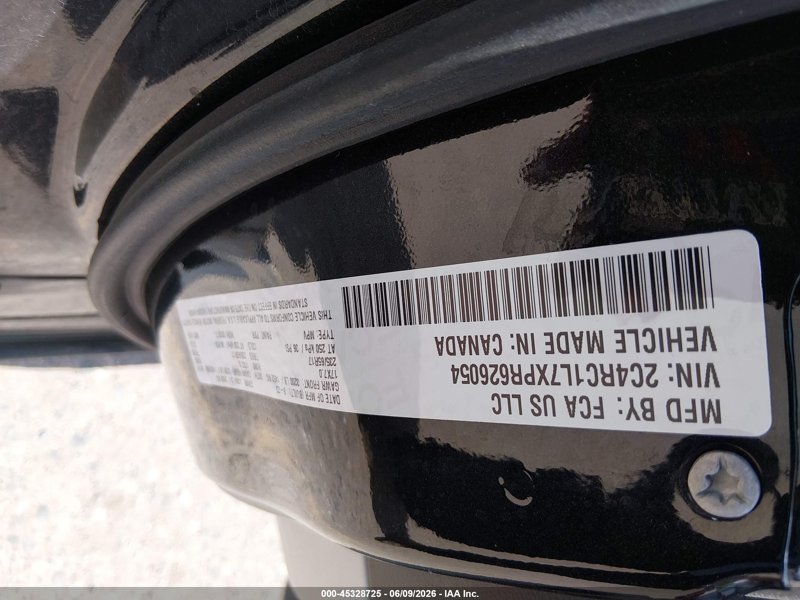 2023 Chrysler Pacifica Hybrid Touring L Black vin: 2C4RC1L7XPR626054