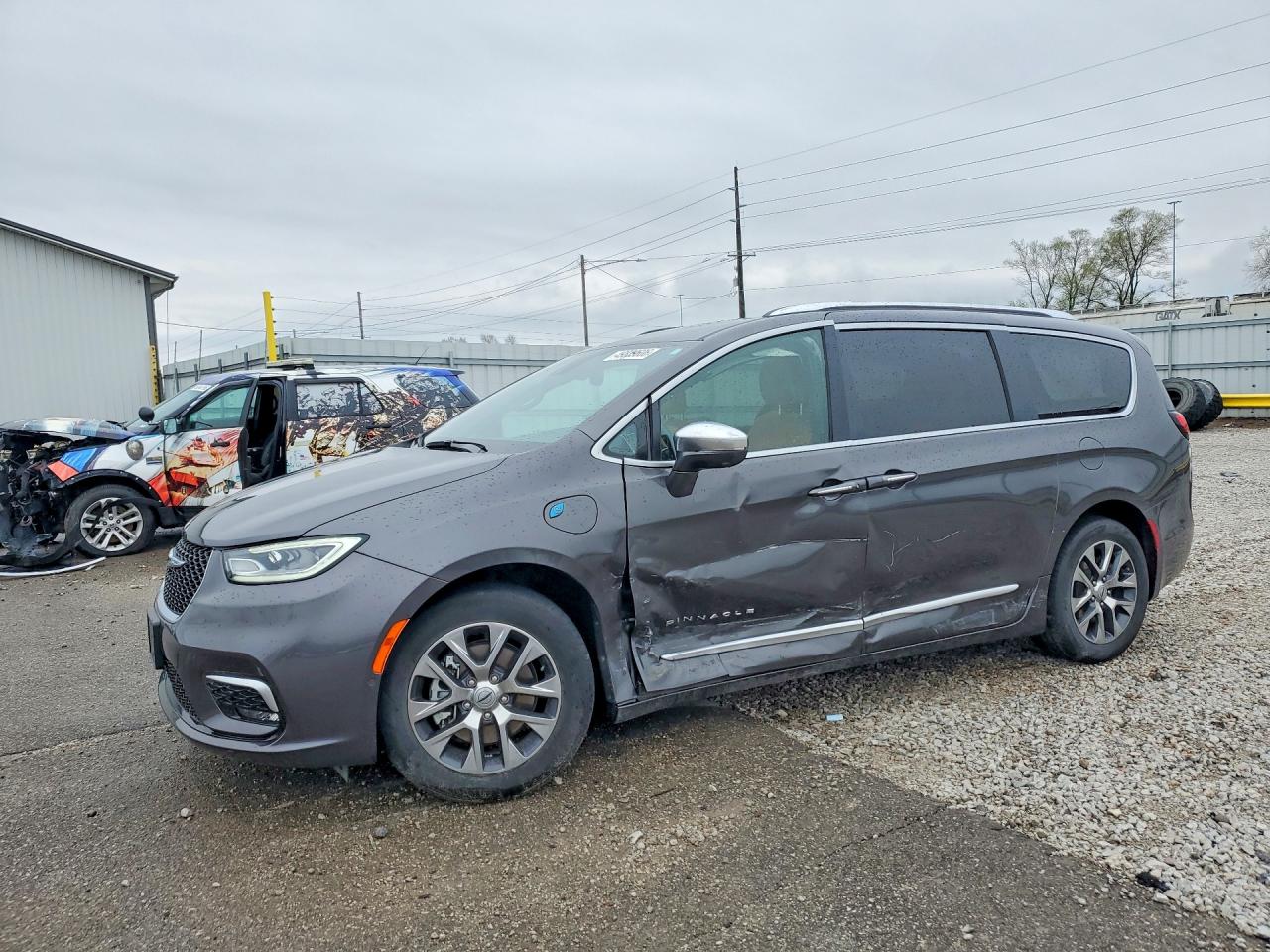 2022 Chrysler Pacifica Hybrid Pinnacle Серый vin: 2C4RC1N72NR101385
