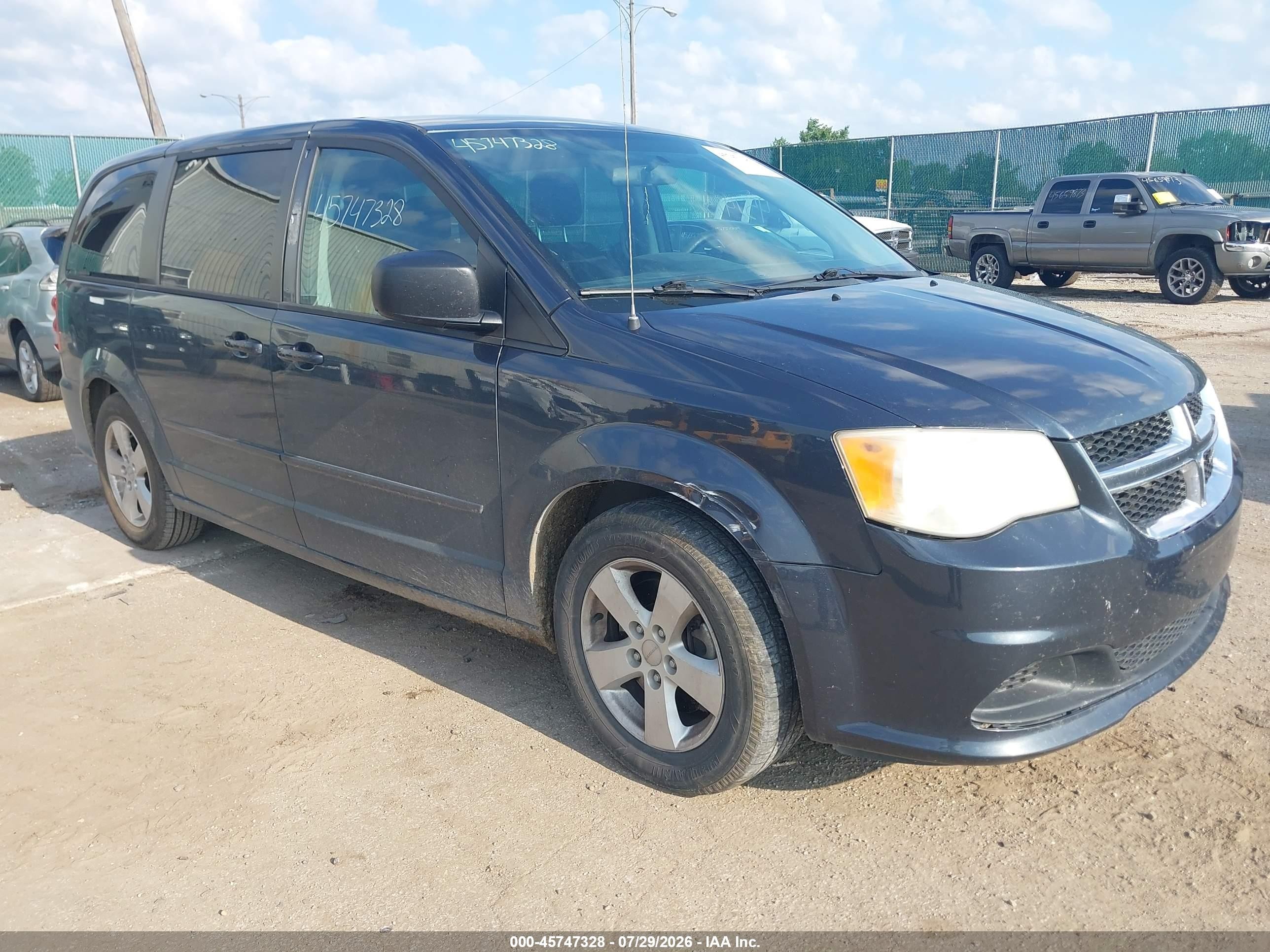 2013 Dodge Grand Caravan Se Blue vin: 2C4RDGBG0DR763579