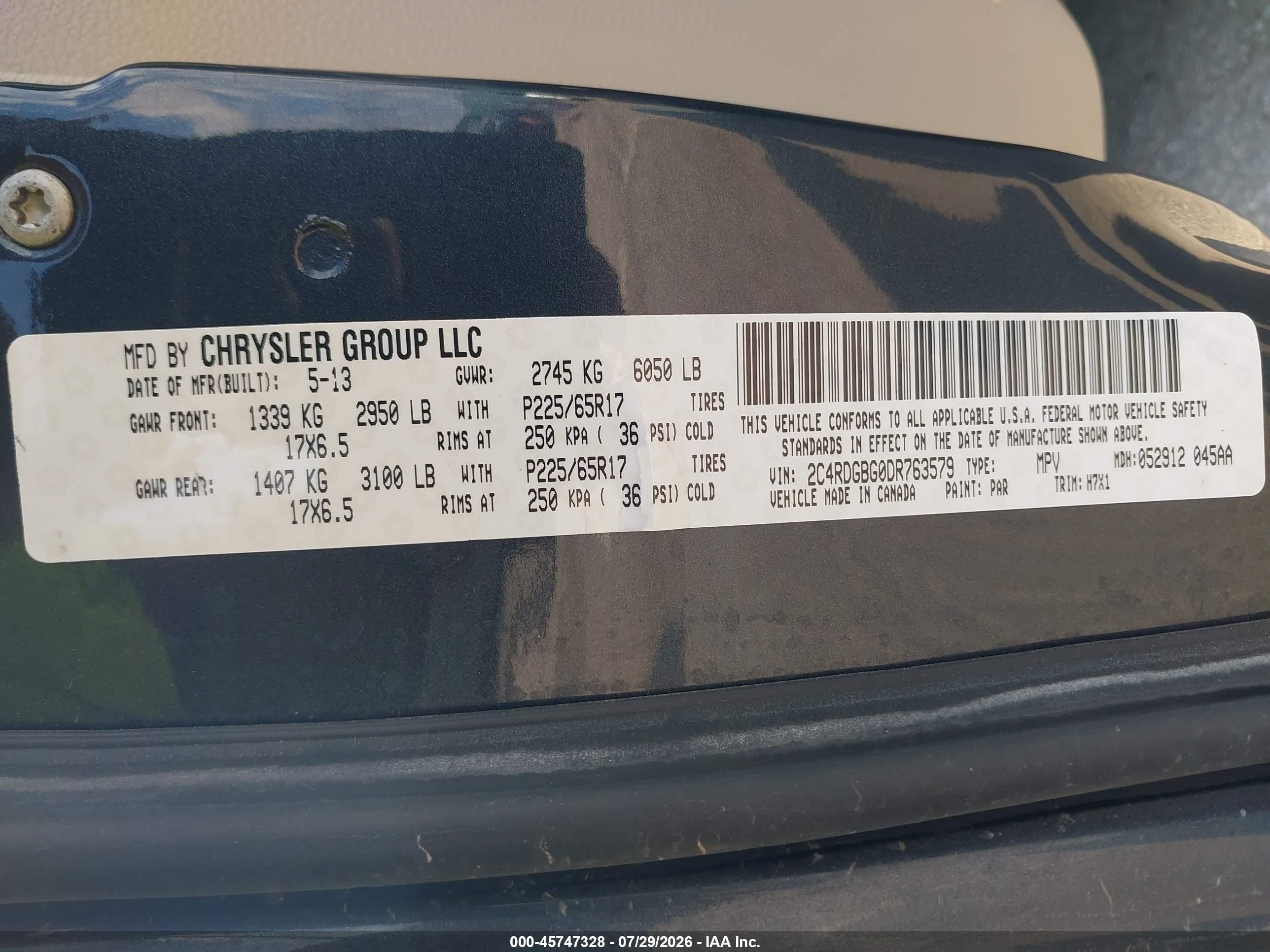 2013 Dodge Grand Caravan Se Blue vin: 2C4RDGBG0DR763579