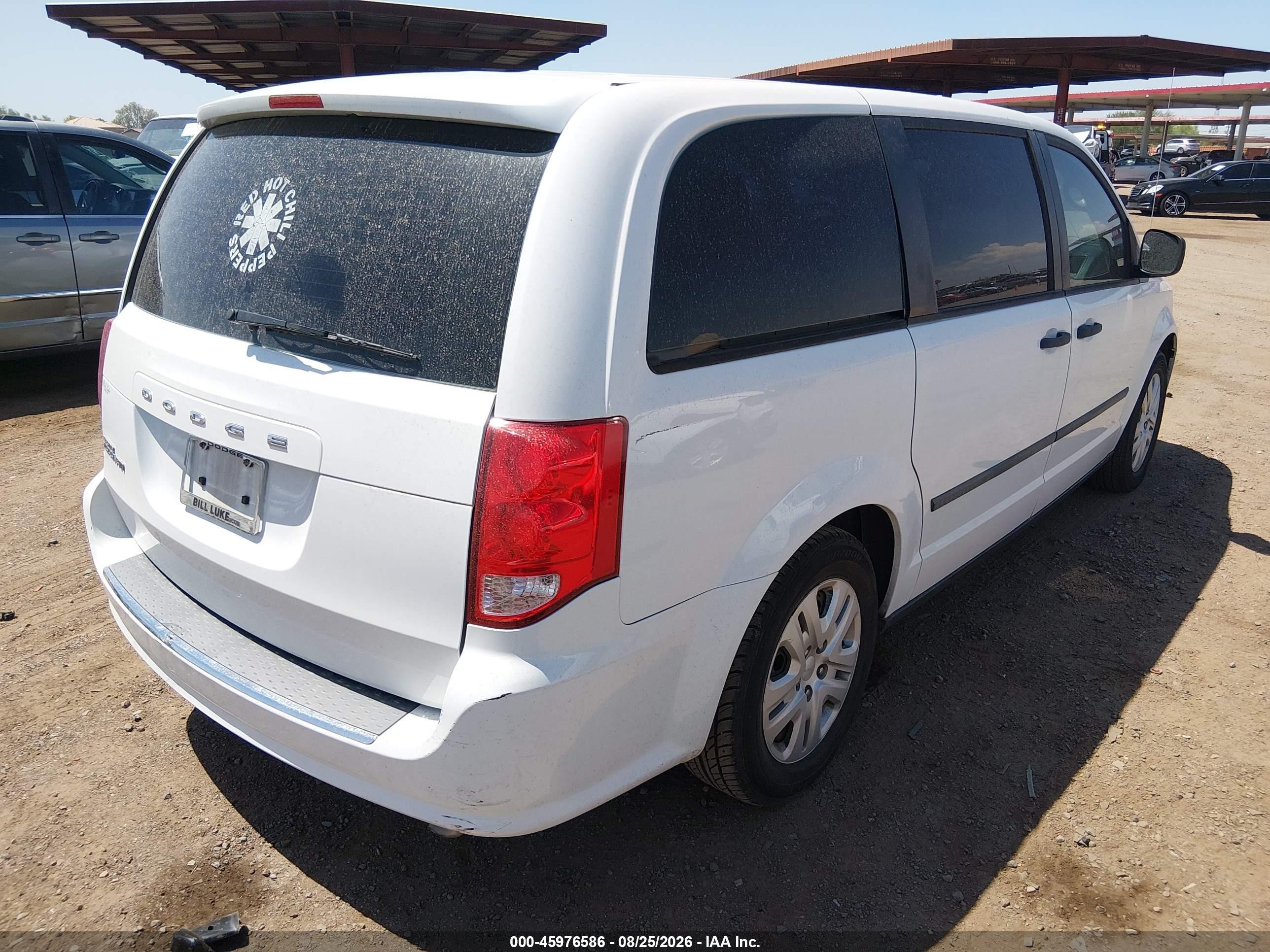 2014 Dodge Grand Caravan American Value Pkg White vin: 2C4RDGBG1ER163008