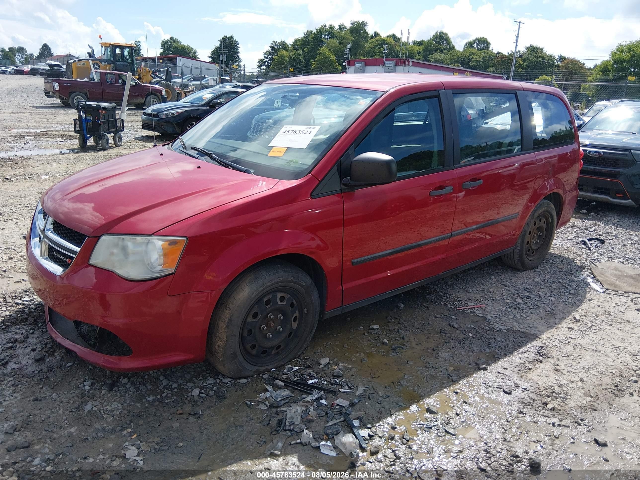 2013 Dodge Grand Caravan American Value Pkg Red vin: 2C4RDGBG2DR709751