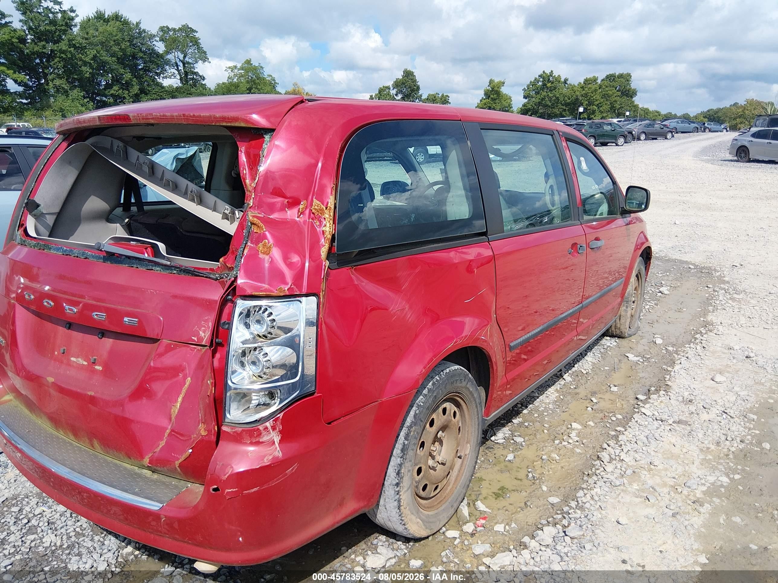 2013 Dodge Grand Caravan American Value Pkg Red vin: 2C4RDGBG2DR709751