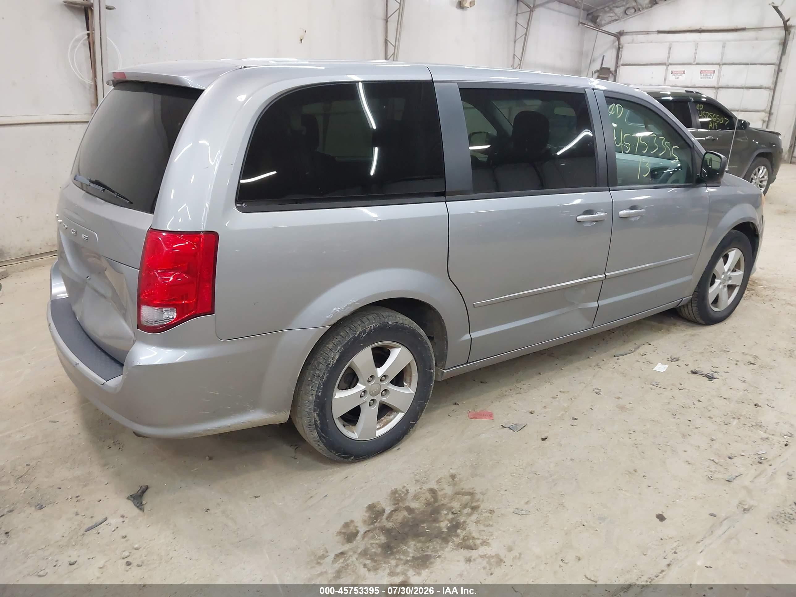2013 Dodge Grand Caravan Se Silver vin: 2C4RDGBG2DR799015
