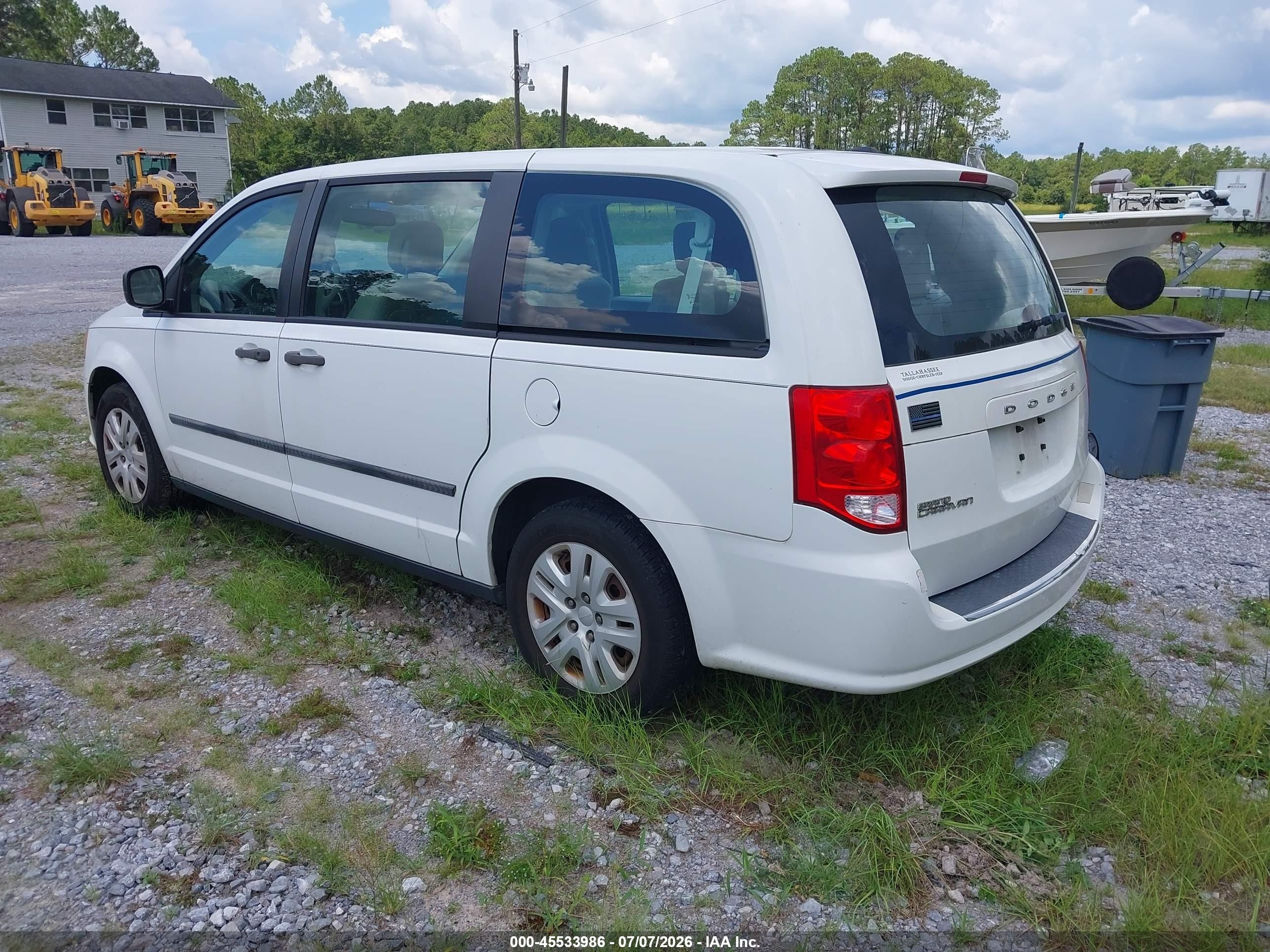 2015 Dodge Grand Caravan American Value Pkg Белый vin: 2C4RDGBG2FR511237