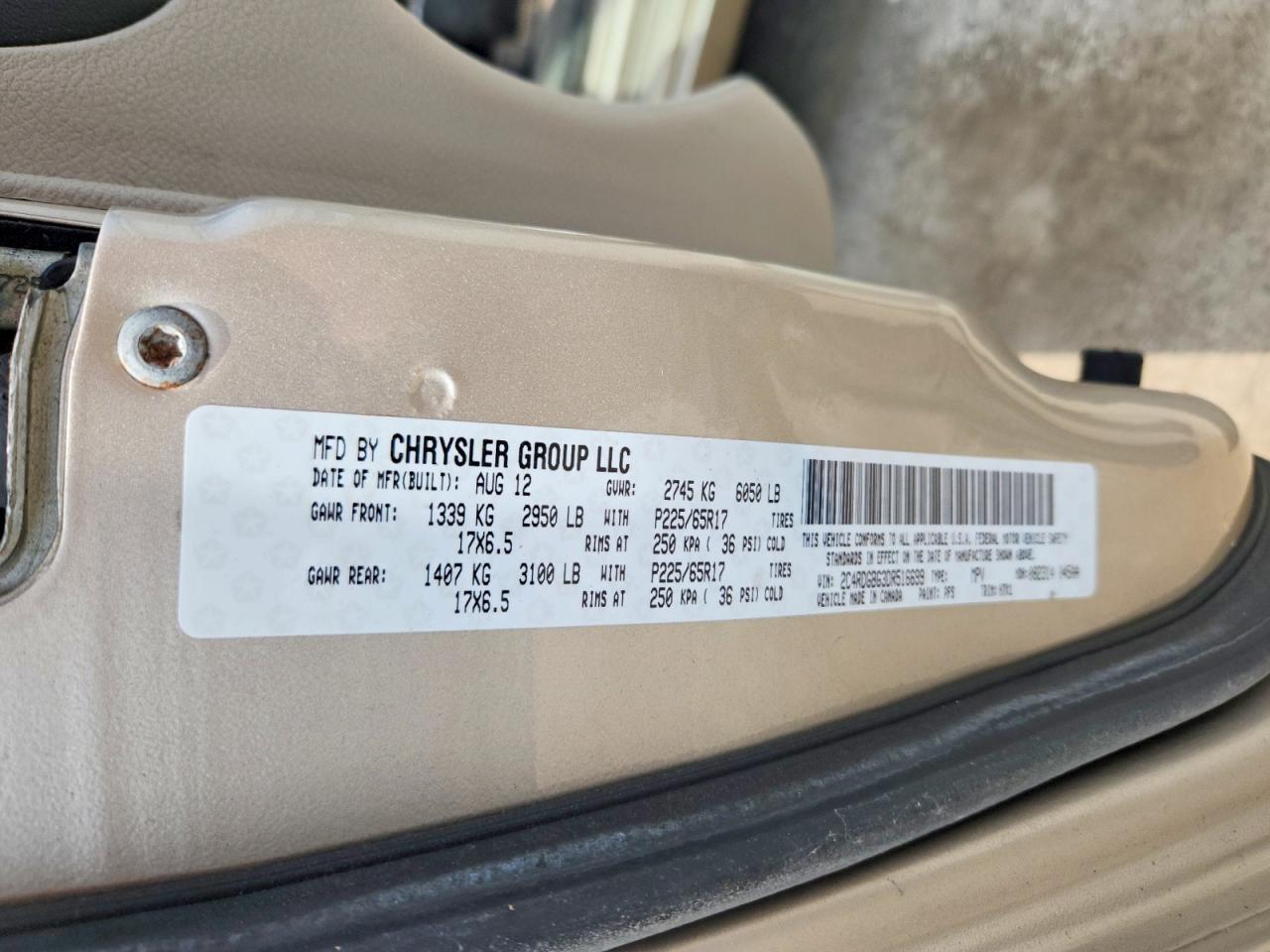 2013 Dodge Grand Caravan Se Gold vin: 2C4RDGBG3DR516699