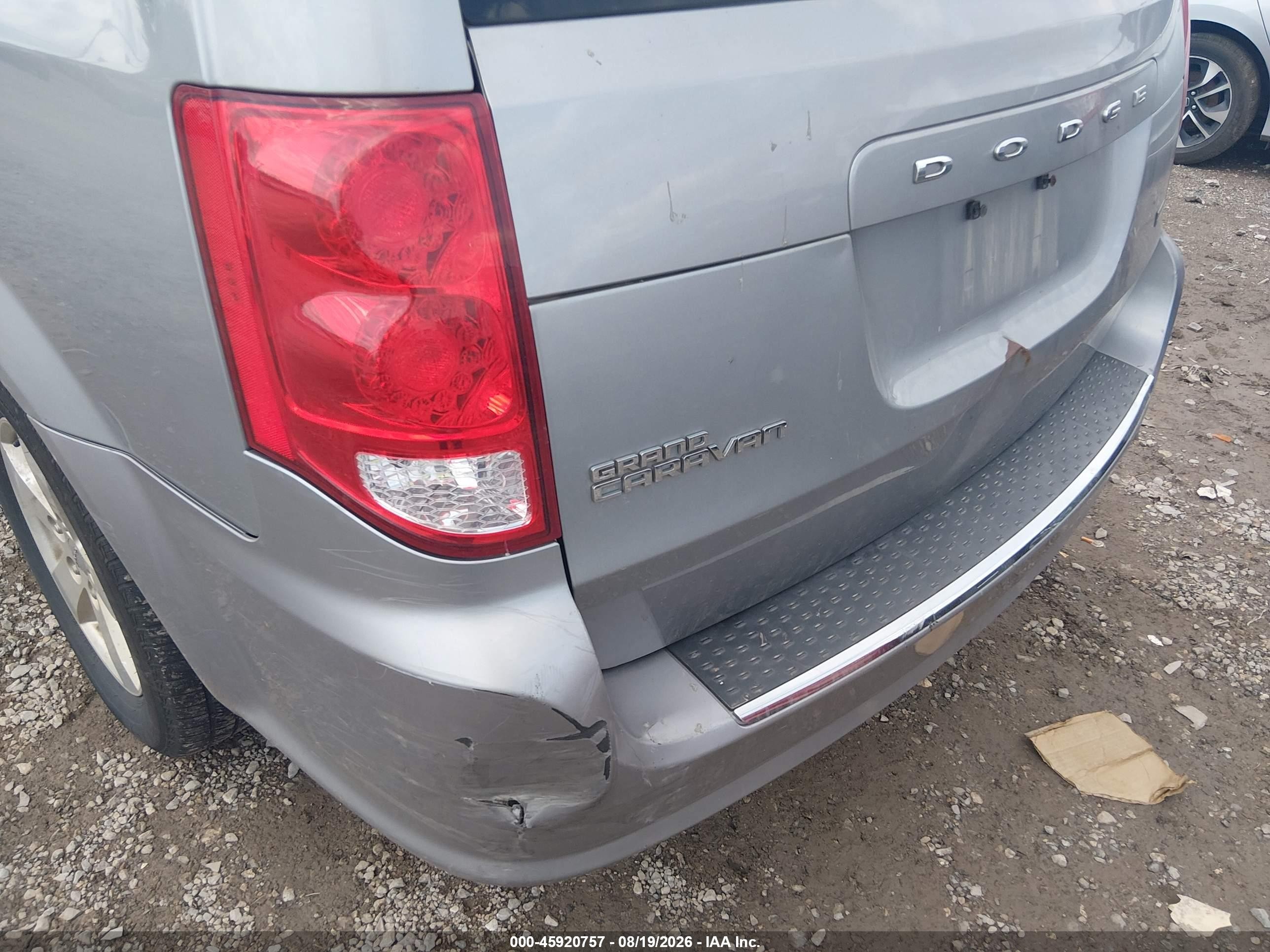 2013 Dodge Grand Caravan Se Silver vin: 2C4RDGBG3DR667476