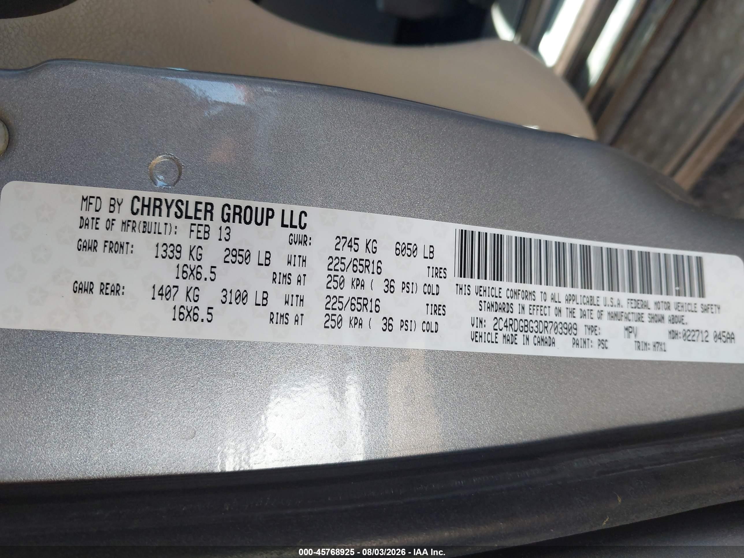 2013 Dodge Grand Caravan American Value Pkg Silver vin: 2C4RDGBG3DR703909