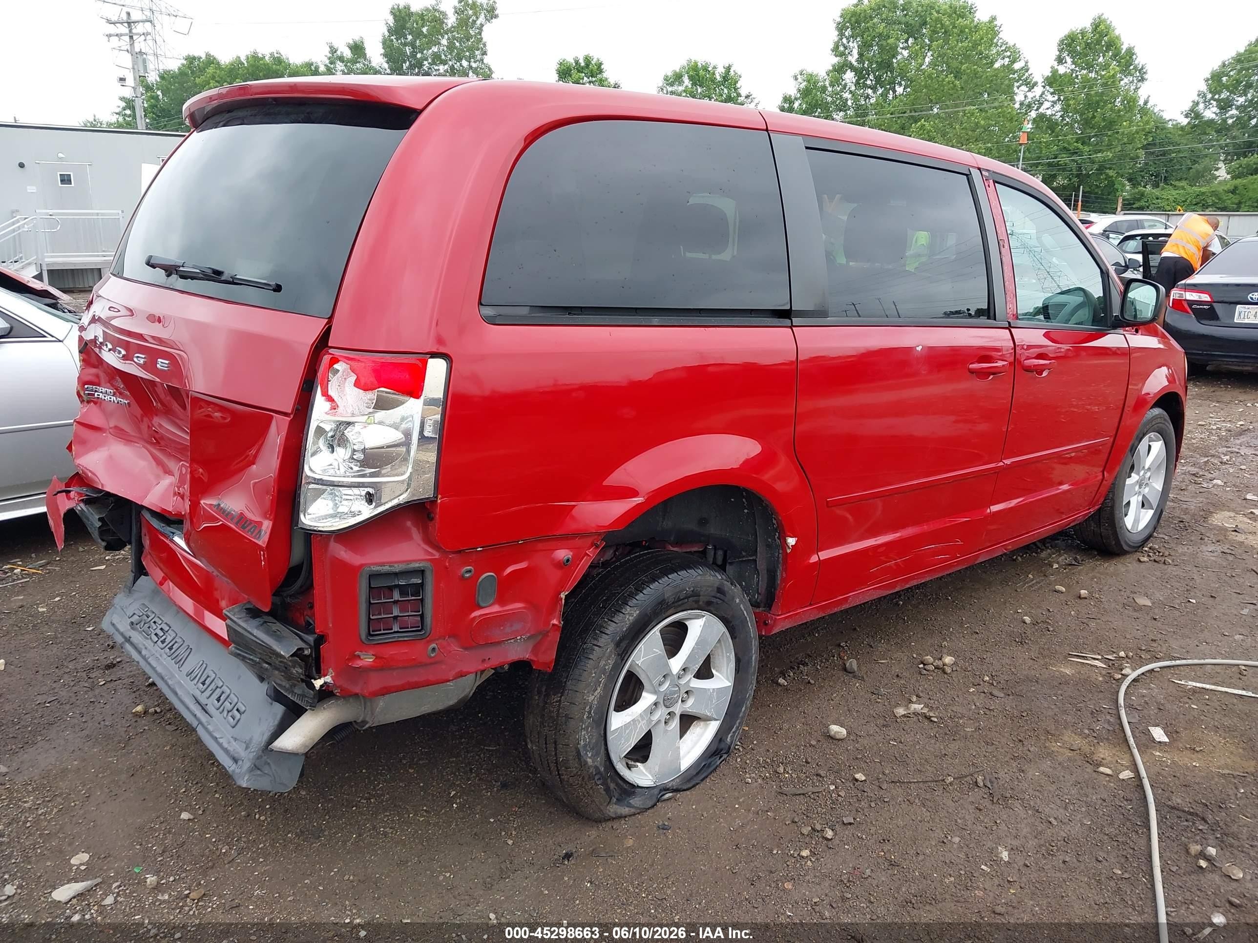 2013 Dodge Grand Caravan Se Red vin: 2C4RDGBG3DR714554