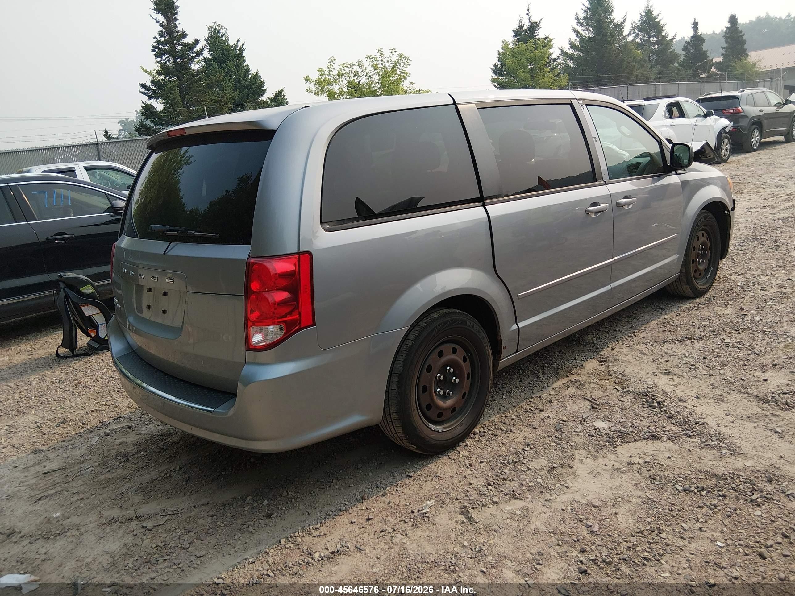 2013 Dodge Grand Caravan Se Silver vin: 2C4RDGBG3DR803945