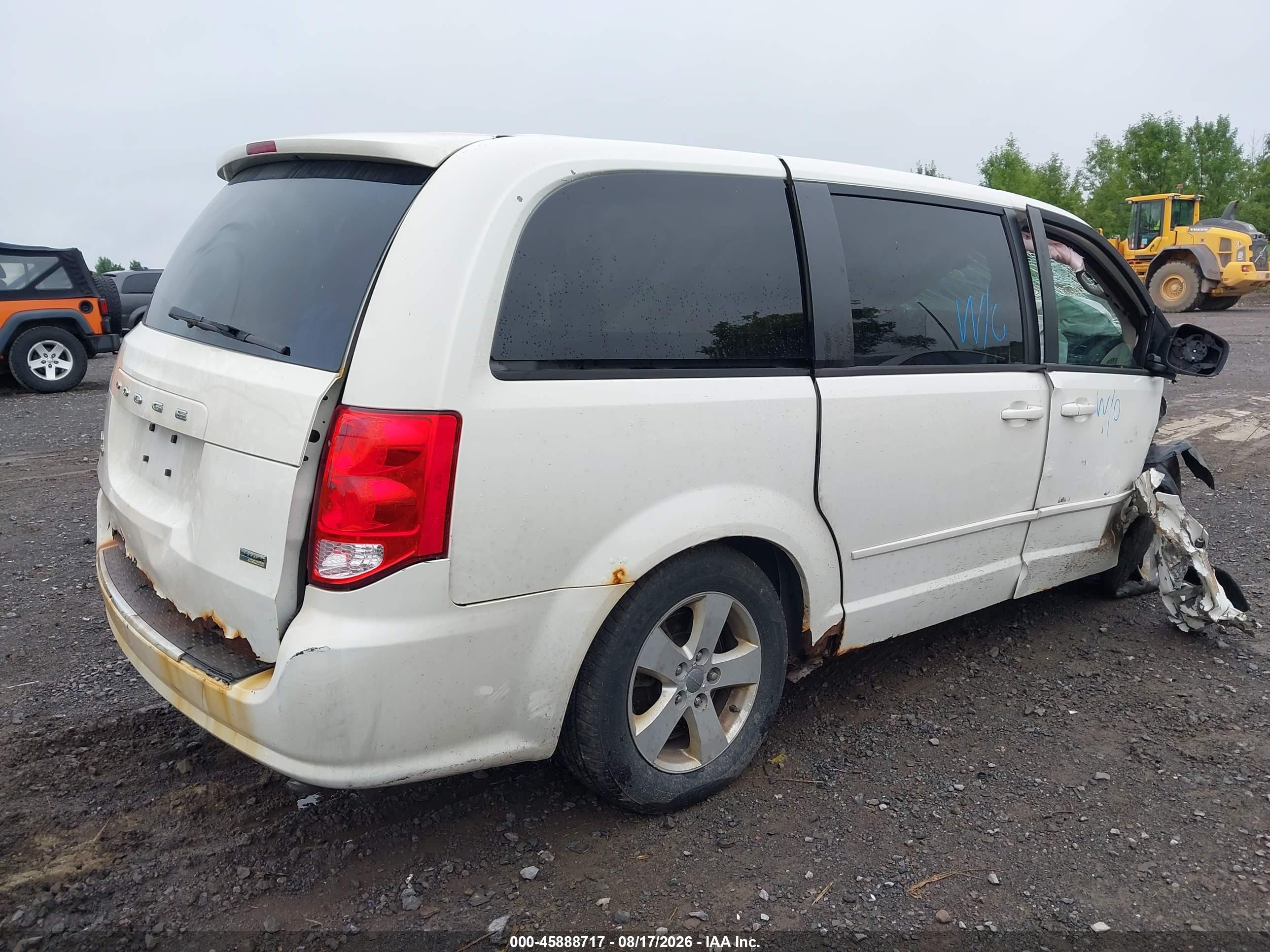 2013 Dodge Grand Caravan Se White vin: 2C4RDGBG4DR654316