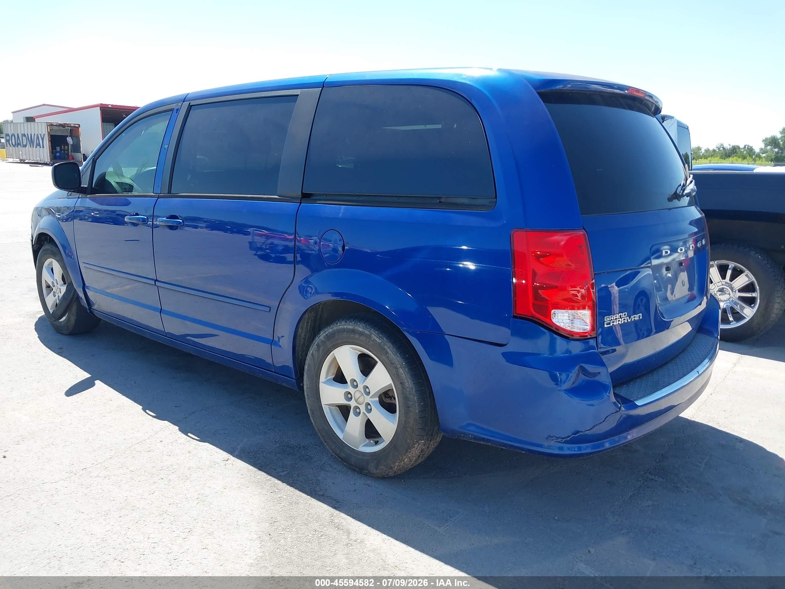 2013 Dodge Grand Caravan Se Blue vin: 2C4RDGBG4DR760653