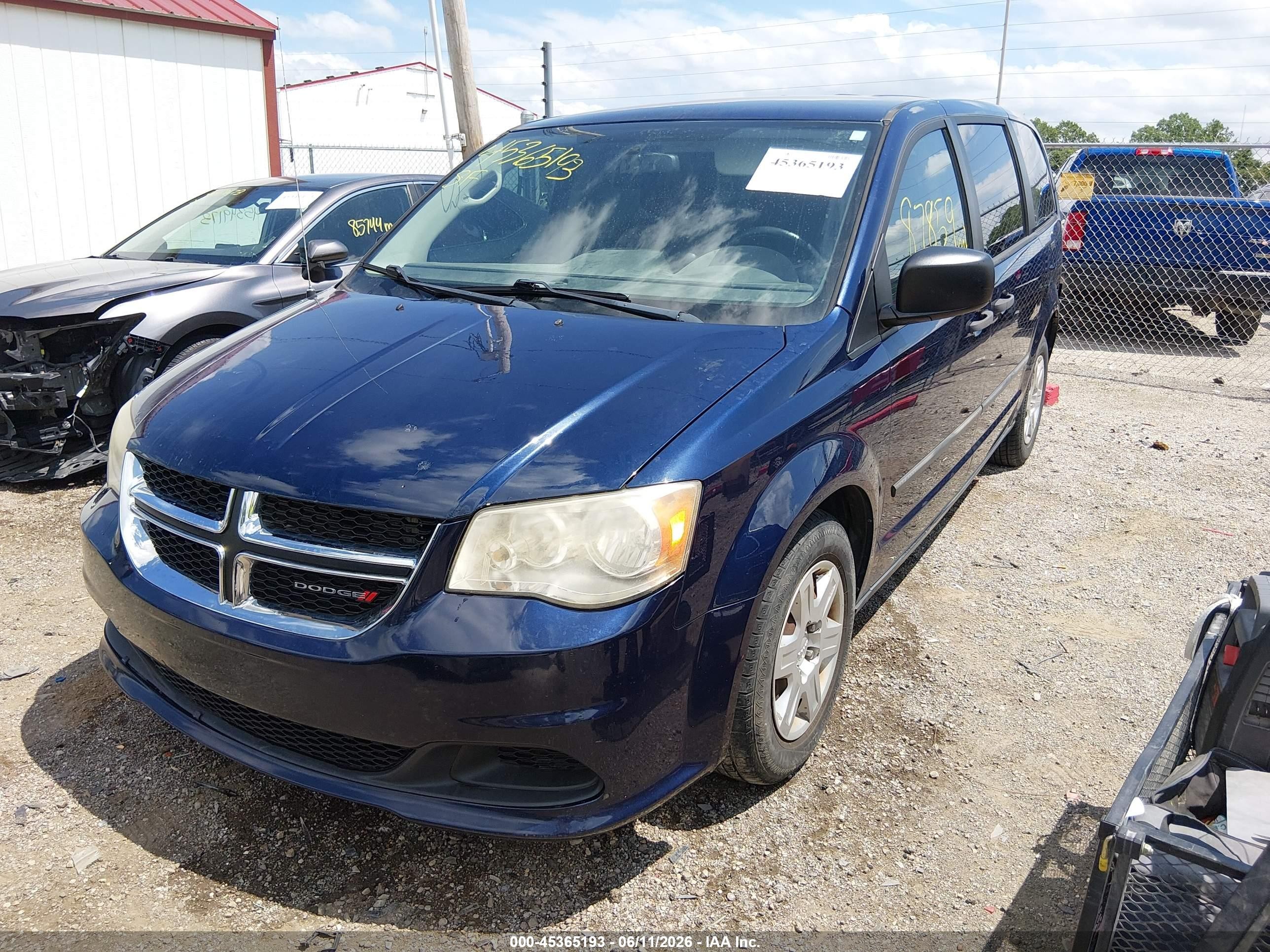 2013 Dodge Grand Caravan American Value Pkg Dark Blue vin: 2C4RDGBG5DR507583