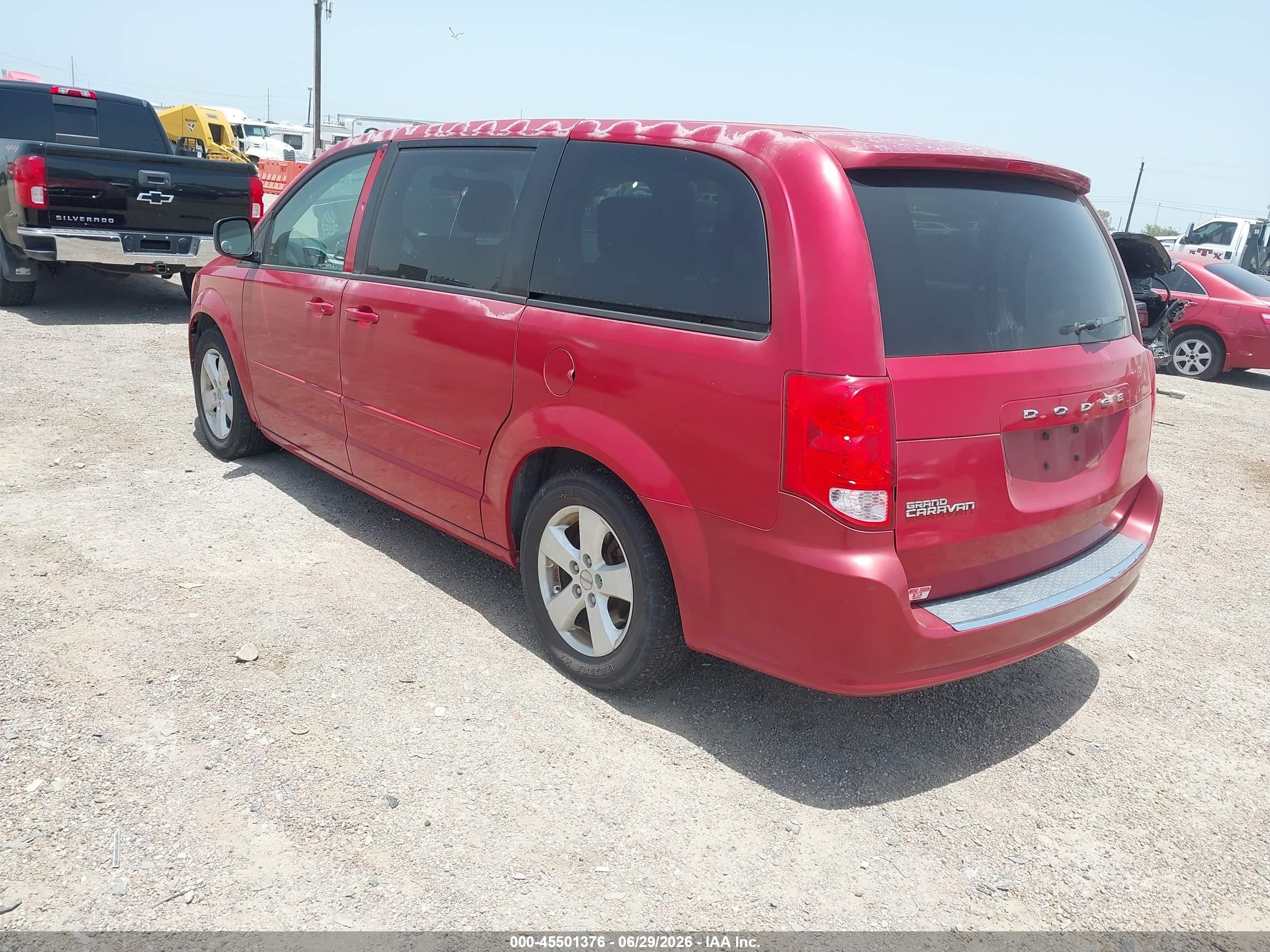 2013 Dodge Grand Caravan Se Red vin: 2C4RDGBG5DR533083