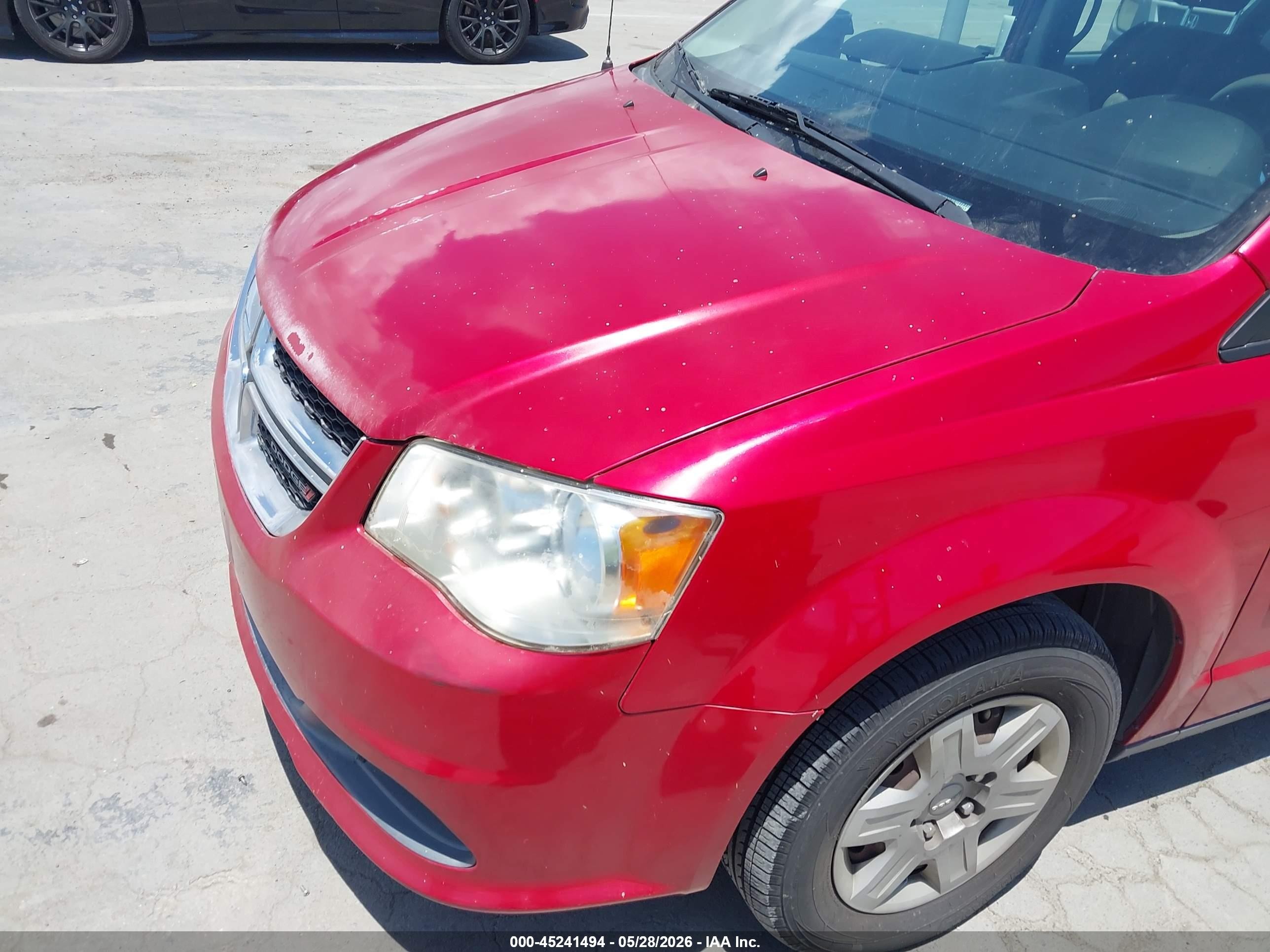 2013 Dodge Grand Caravan American Value Pkg Red vin: 2C4RDGBG5DR570411
