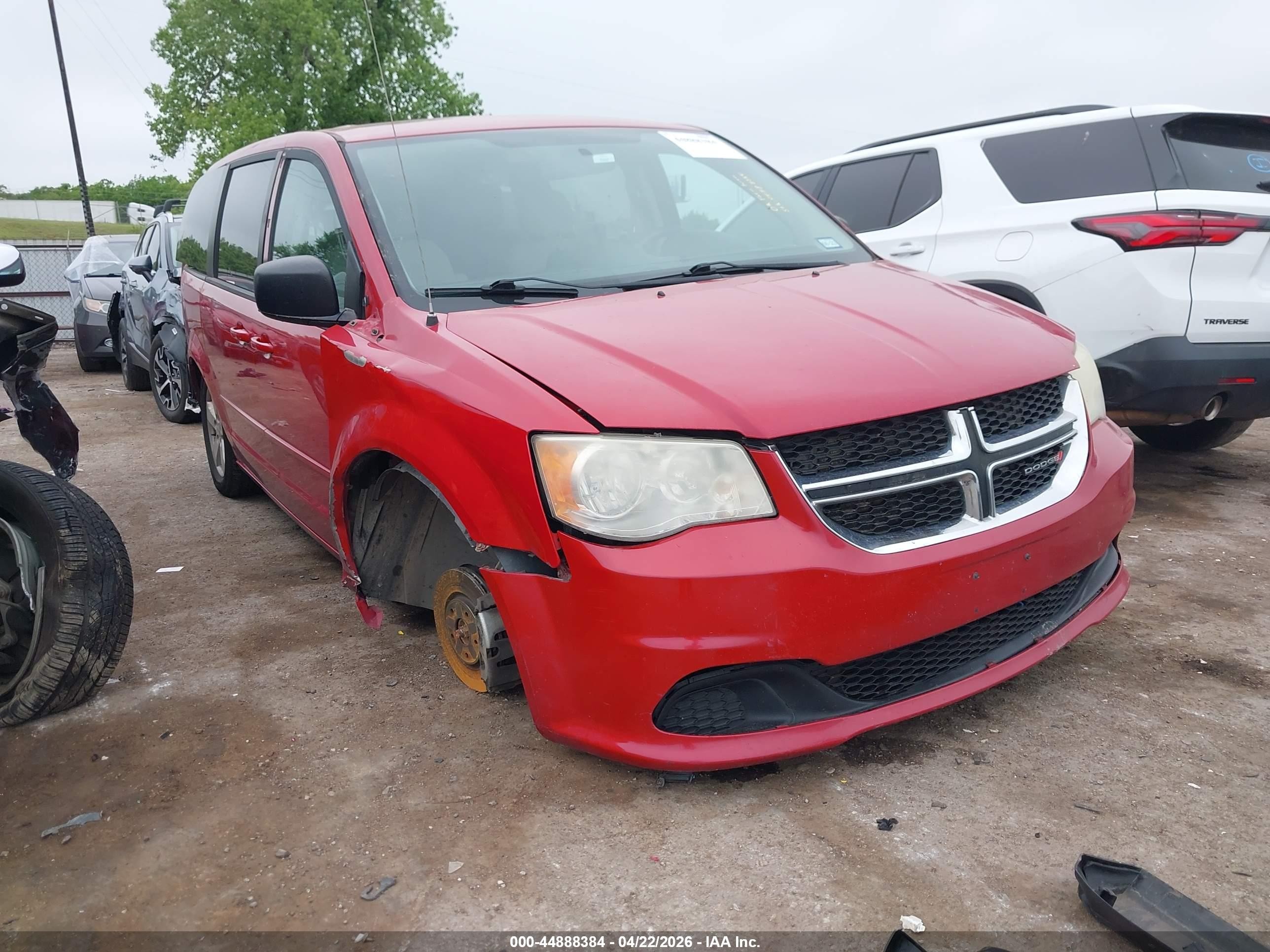 2013 Dodge Grand Caravan Se Red vin: 2C4RDGBG5DR612902