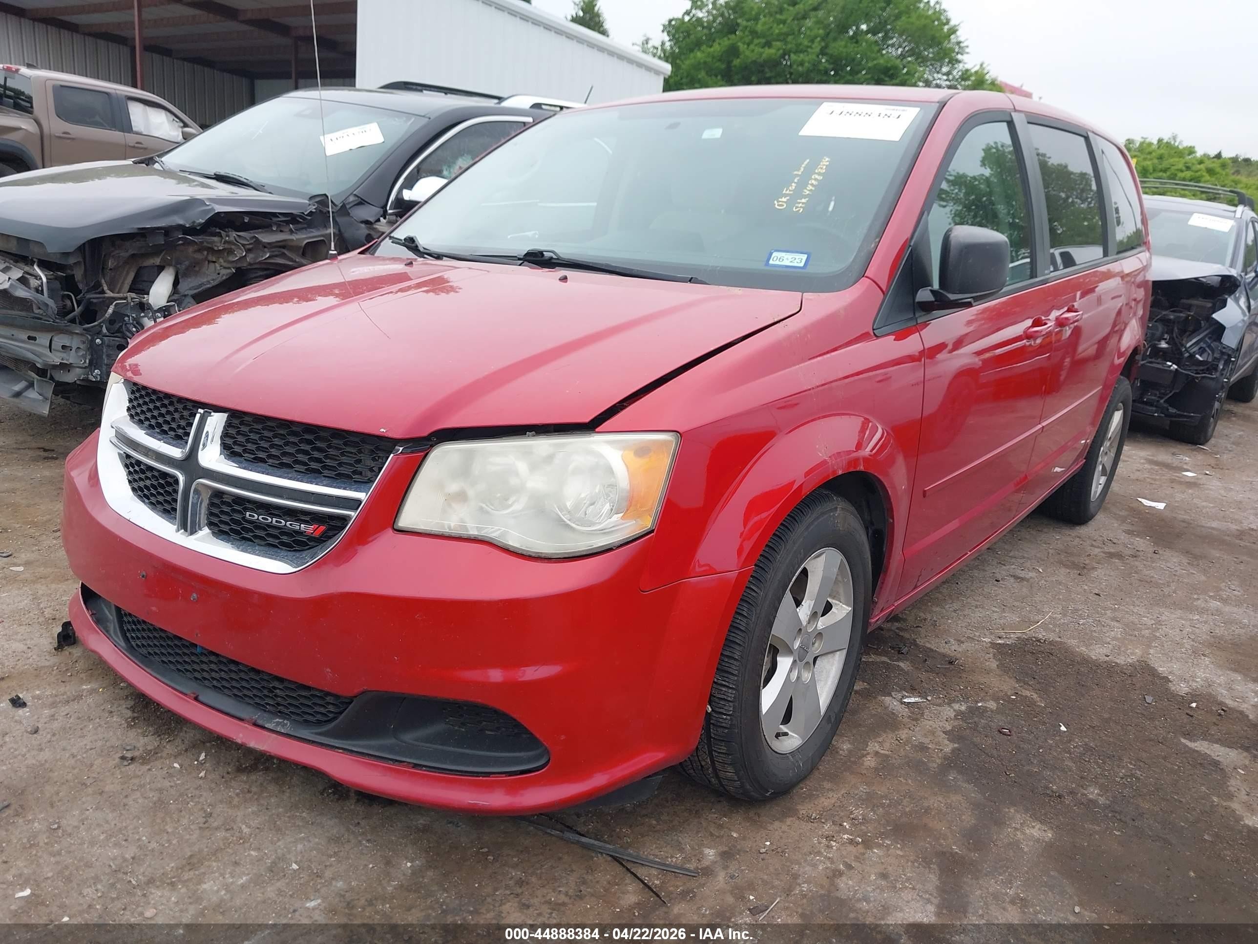 2013 Dodge Grand Caravan Se Red vin: 2C4RDGBG5DR612902