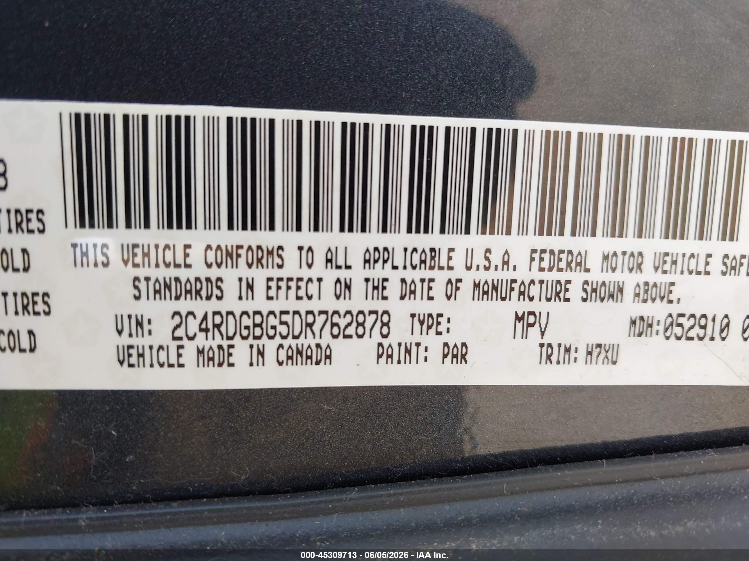 2013 Dodge Grand Caravan Se Blue vin: 2C4RDGBG5DR762878