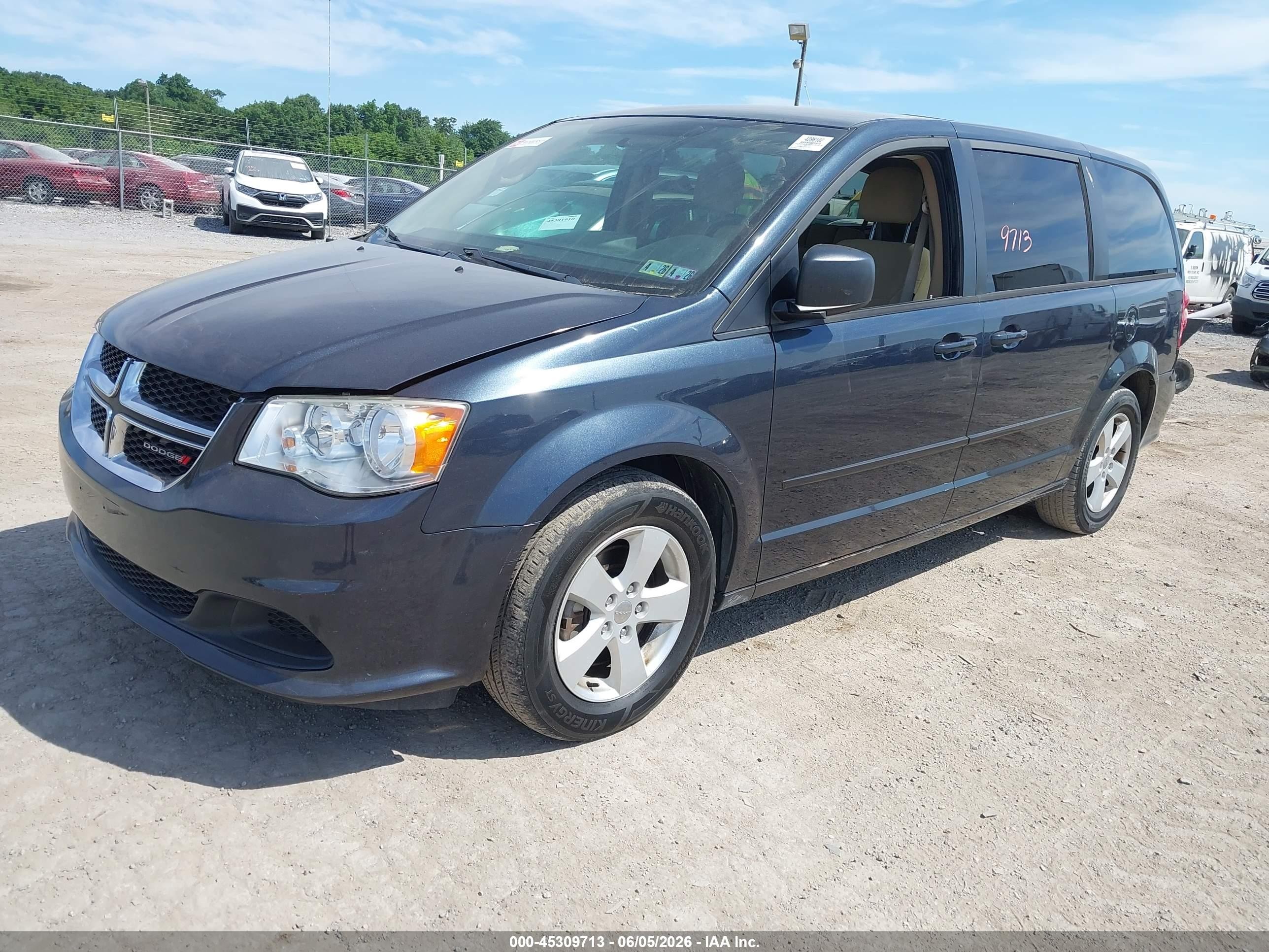 2013 Dodge Grand Caravan Se Blue vin: 2C4RDGBG5DR762878