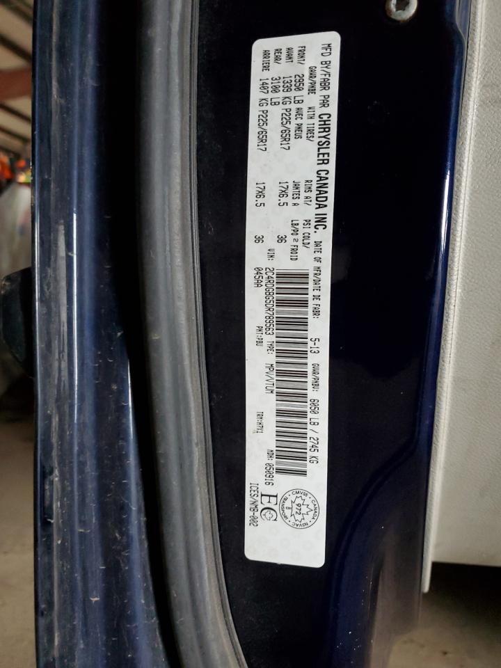 2013 Dodge Grand Caravan Se Blue vin: 2C4RDGBG5DR789563