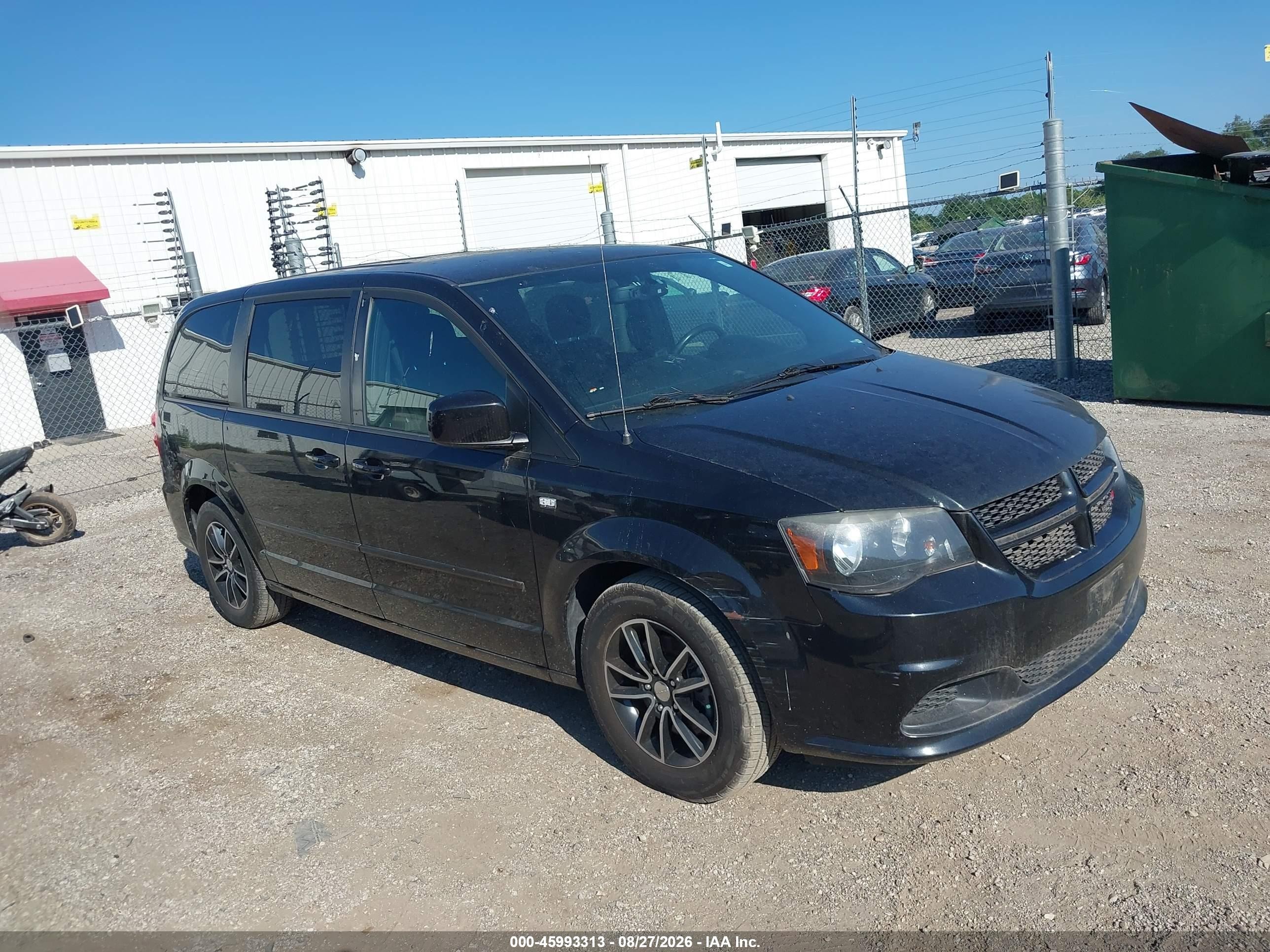 2014 Dodge Grand Caravan Se 30th Anniversary Black vin: 2C4RDGBG5ER365799