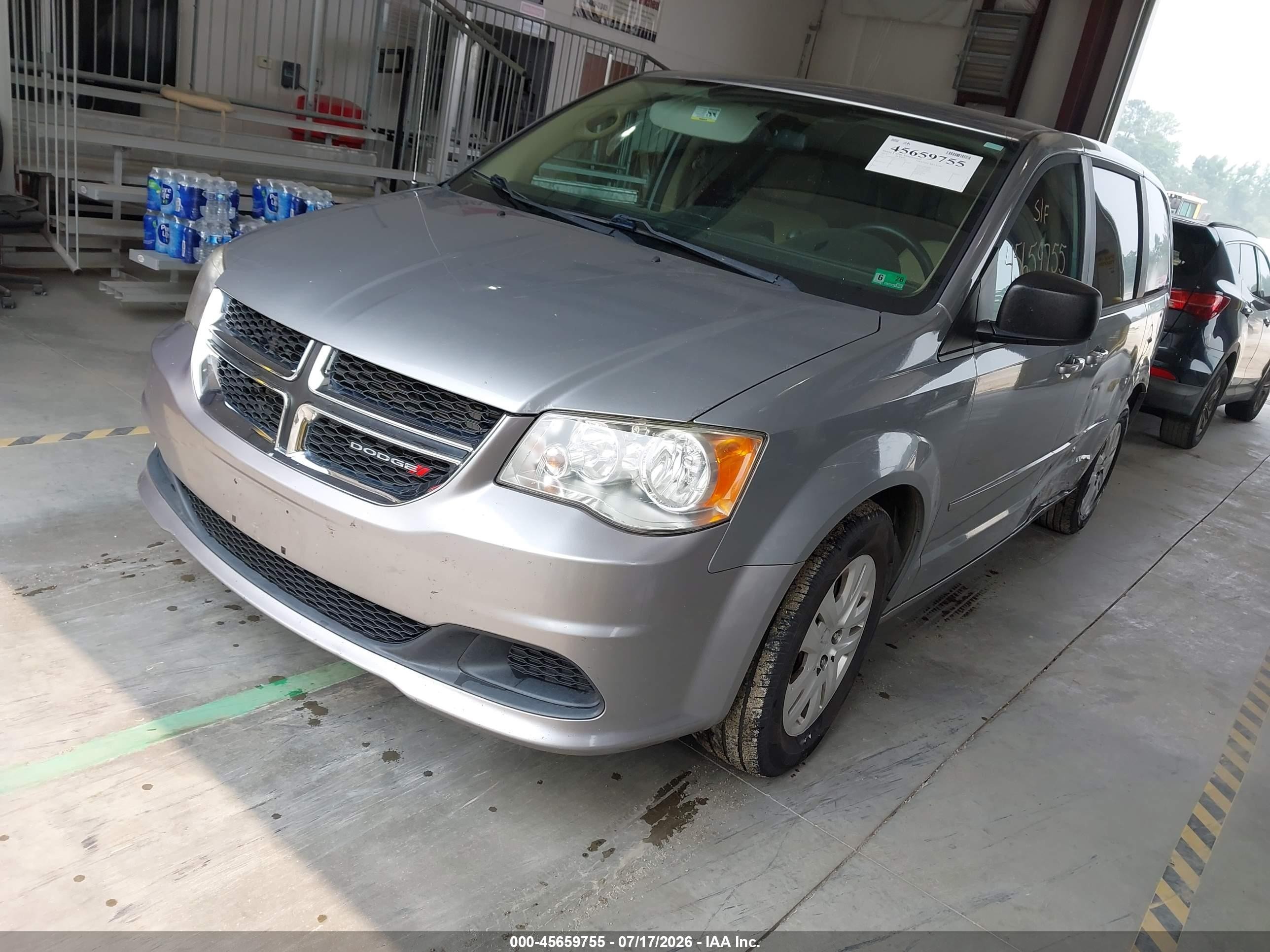 2014 Dodge Grand Caravan Se Silver vin: 2C4RDGBG6ER353385