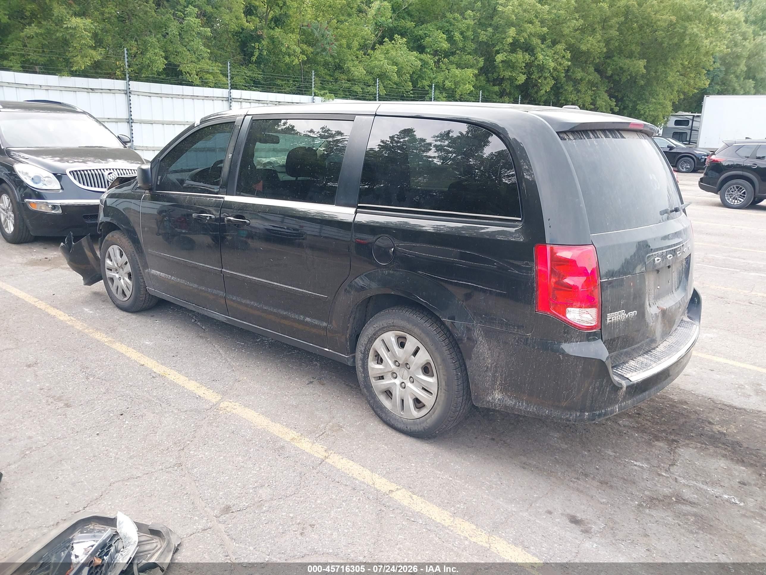 2015 Dodge Grand Caravan Se Black vin: 2C4RDGBG6FR591500