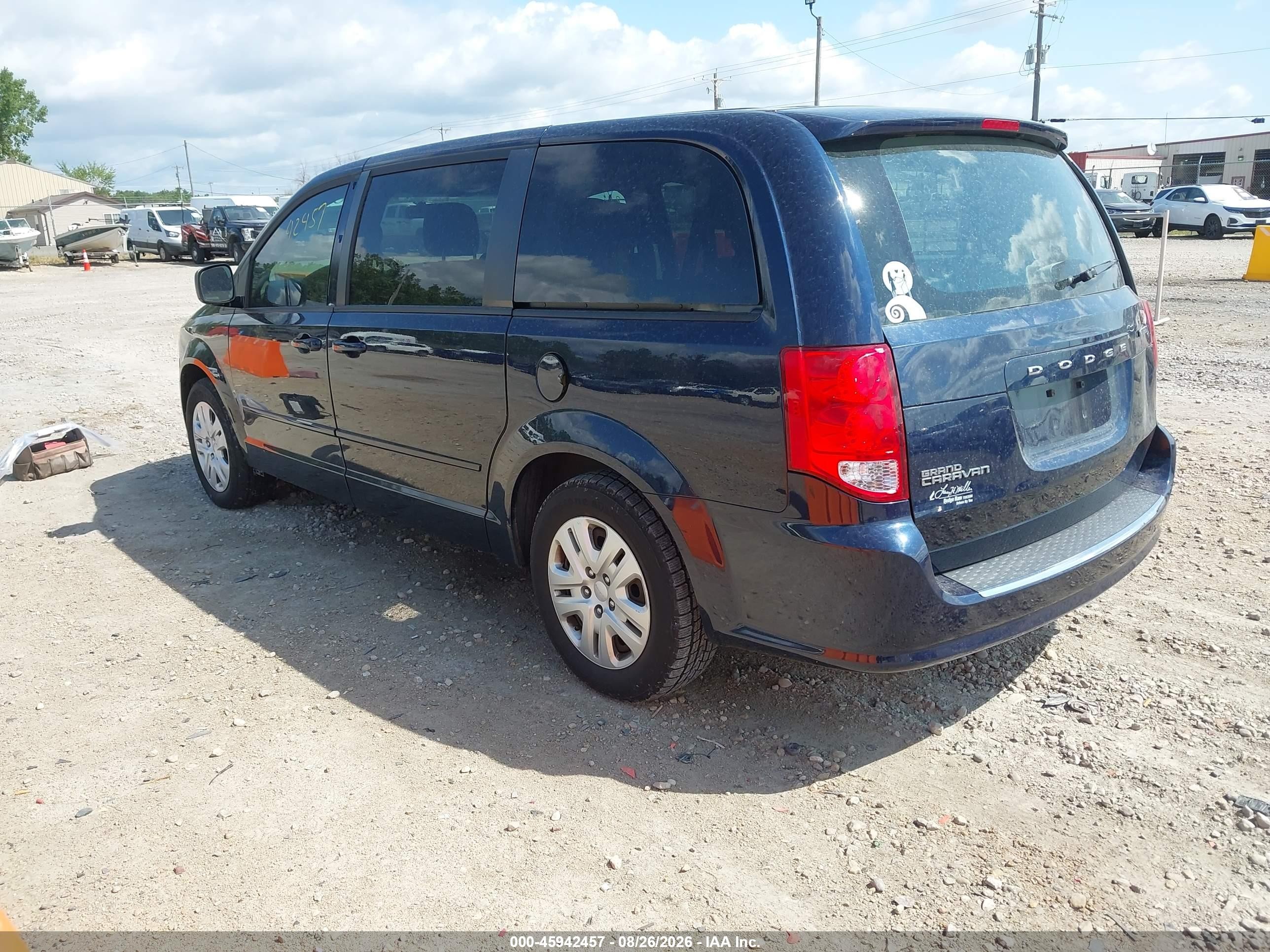 2015 Dodge Grand Caravan Se Синий vin: 2C4RDGBG6FR592890