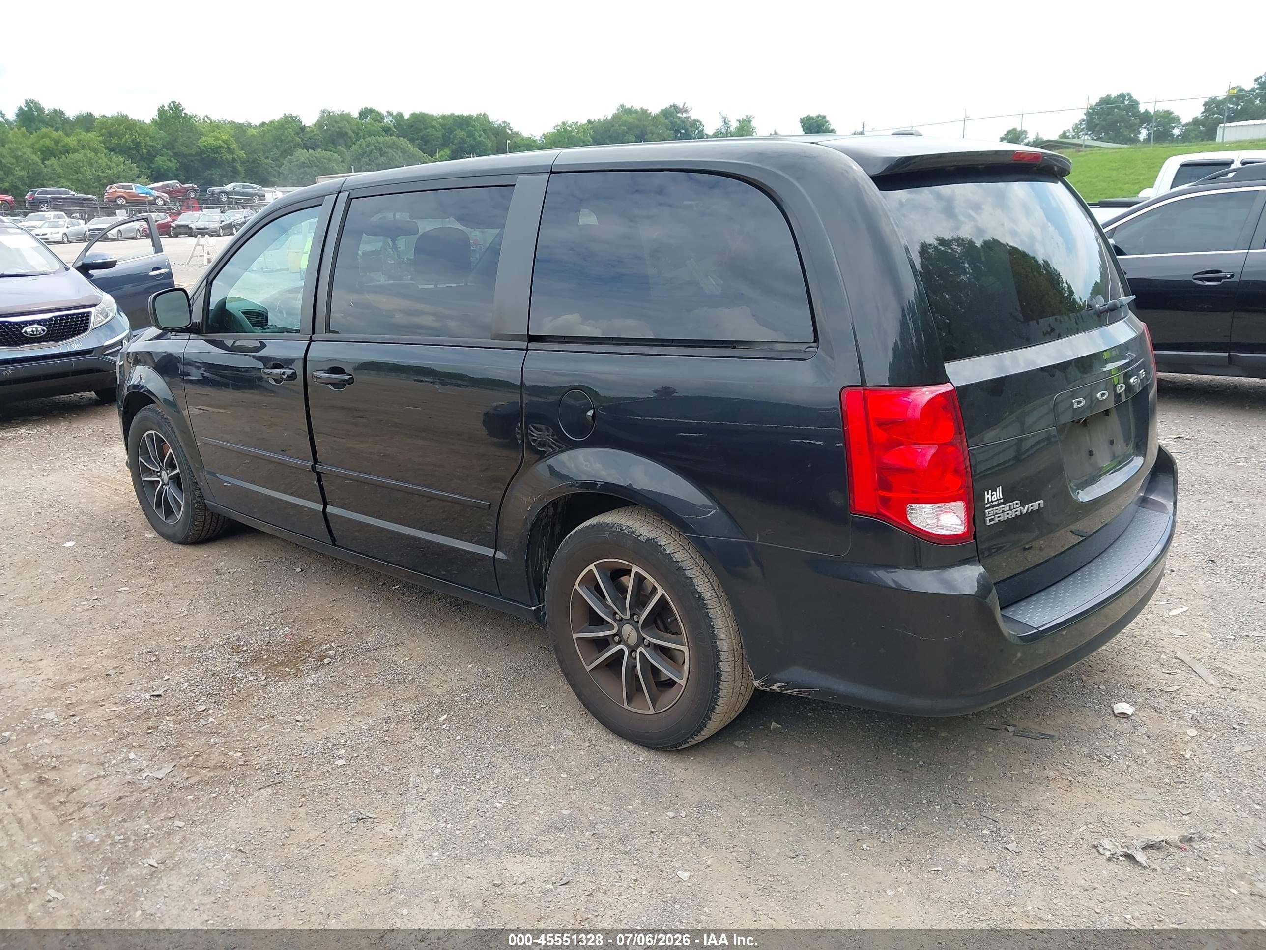 2015 Dodge Grand Caravan Se Plus Black vin: 2C4RDGBG6FR705673