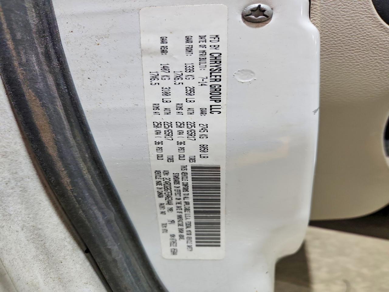 2014 Dodge Grand Caravan Se White vin: 2C4RDGBG7ER462440