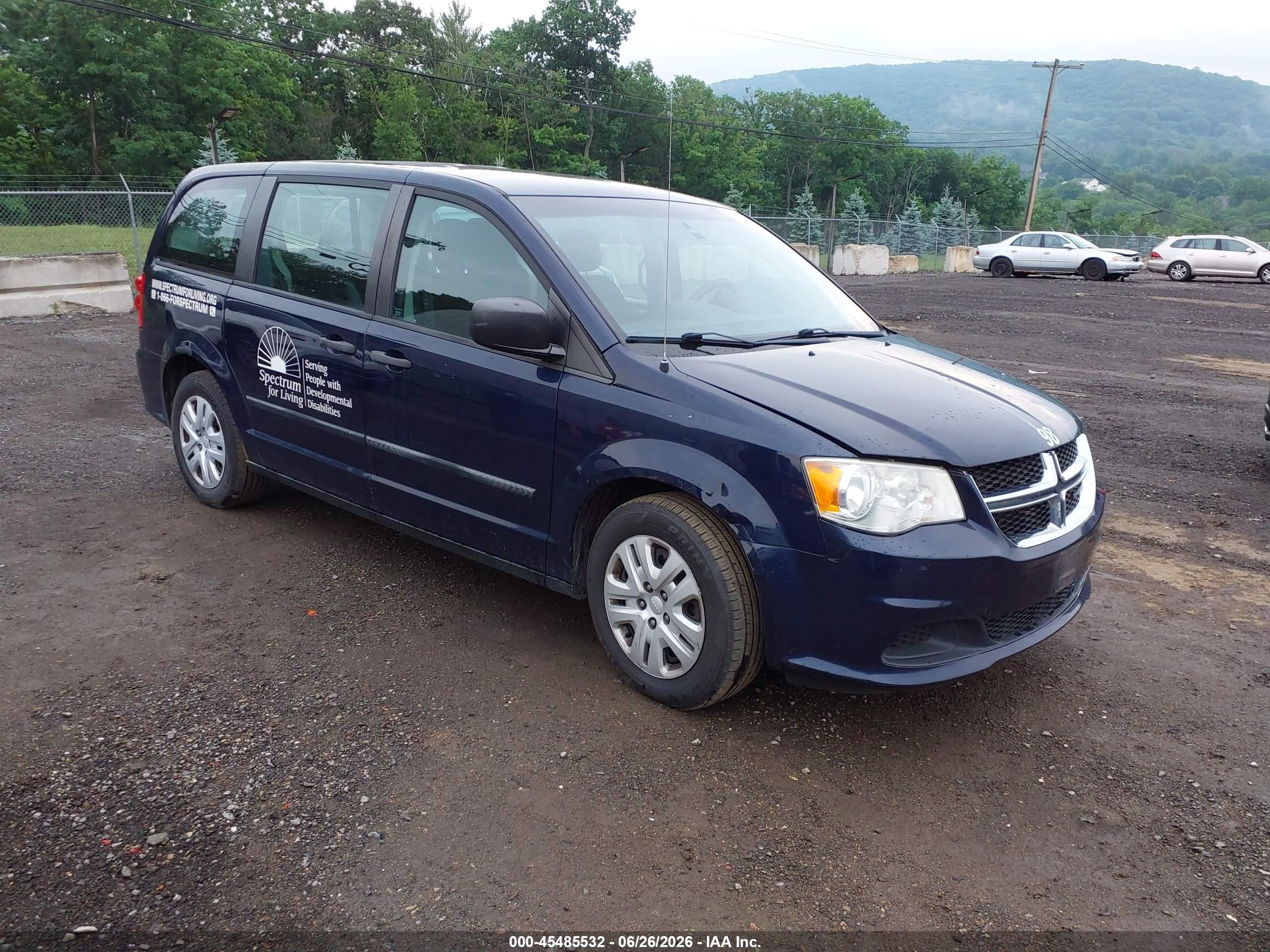 2014 Dodge Grand Caravan American Value Pkg Blue vin: 2C4RDGBG8ER340993
