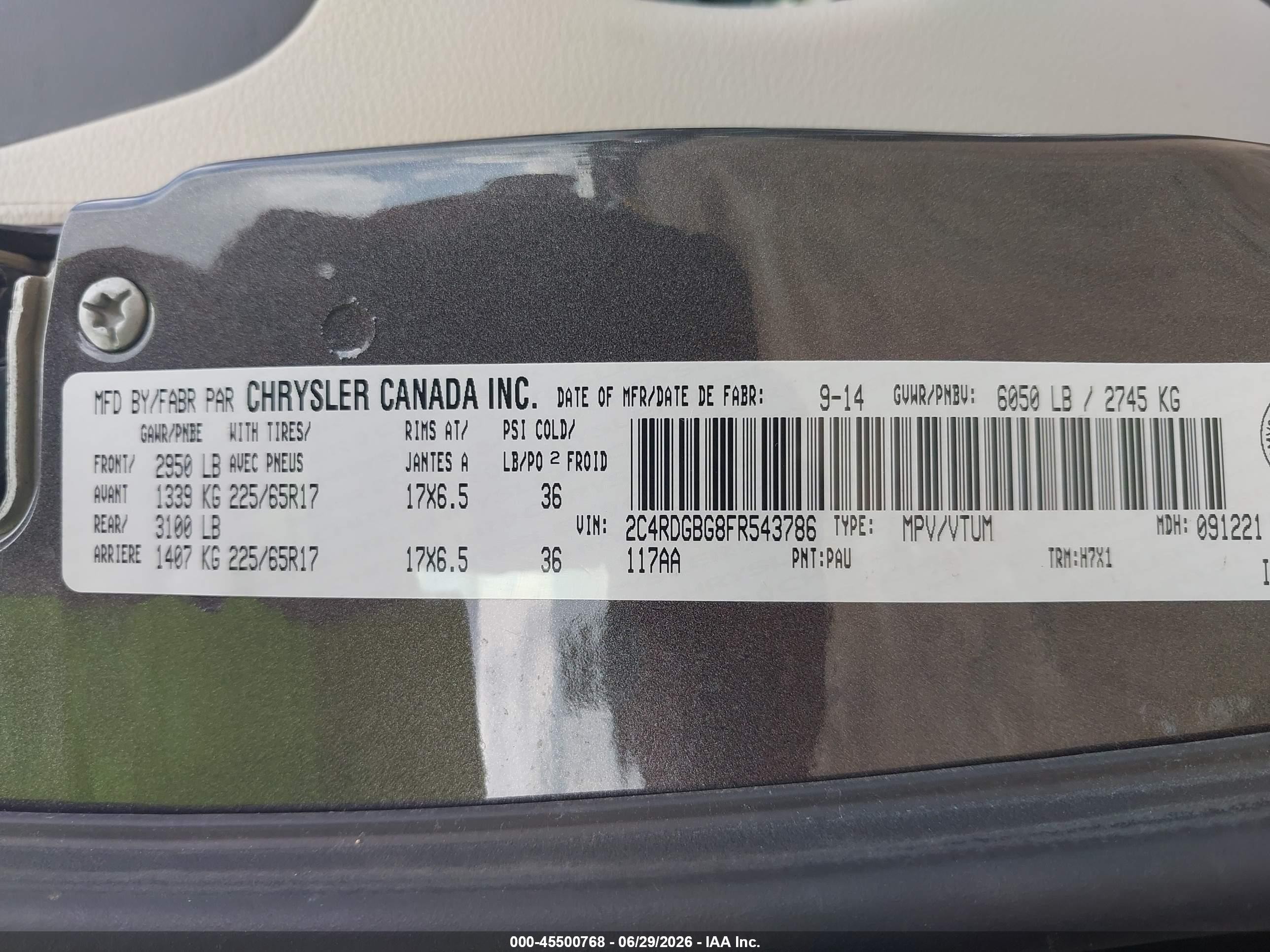 2015 Dodge Grand Caravan Se/sxt Gray vin: 2C4RDGBG8FR543786