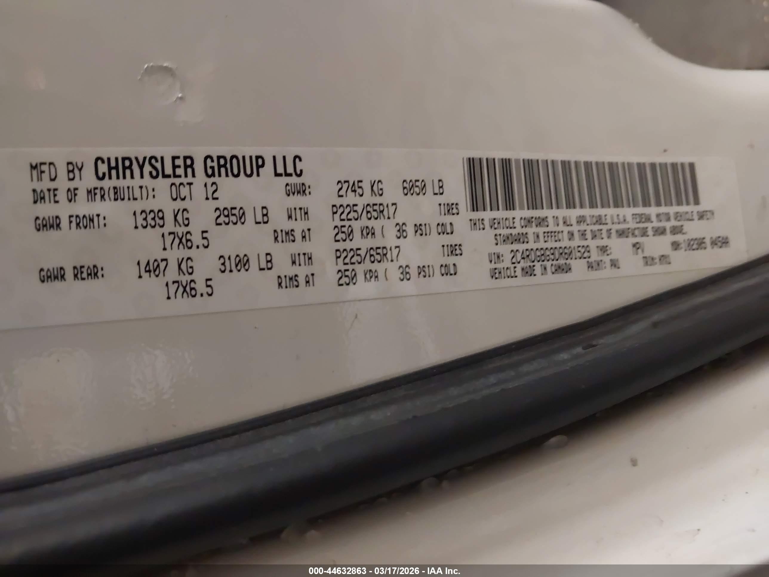 2013 Dodge Grand Caravan Se White vin: 2C4RDGBG9DR601529