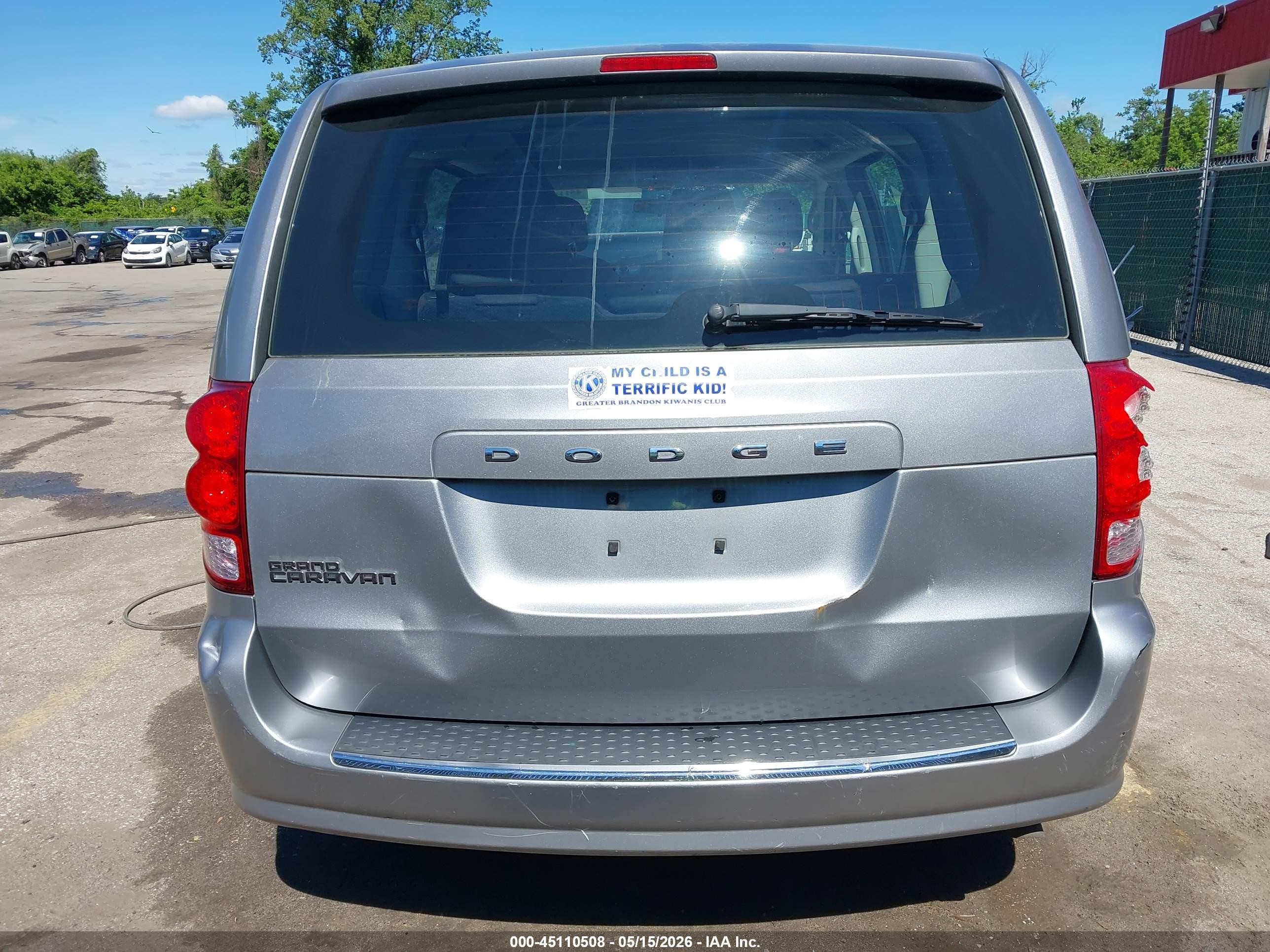 2013 Dodge Grand Caravan American Value Pkg Silver vin: 2C4RDGBG9DR765251