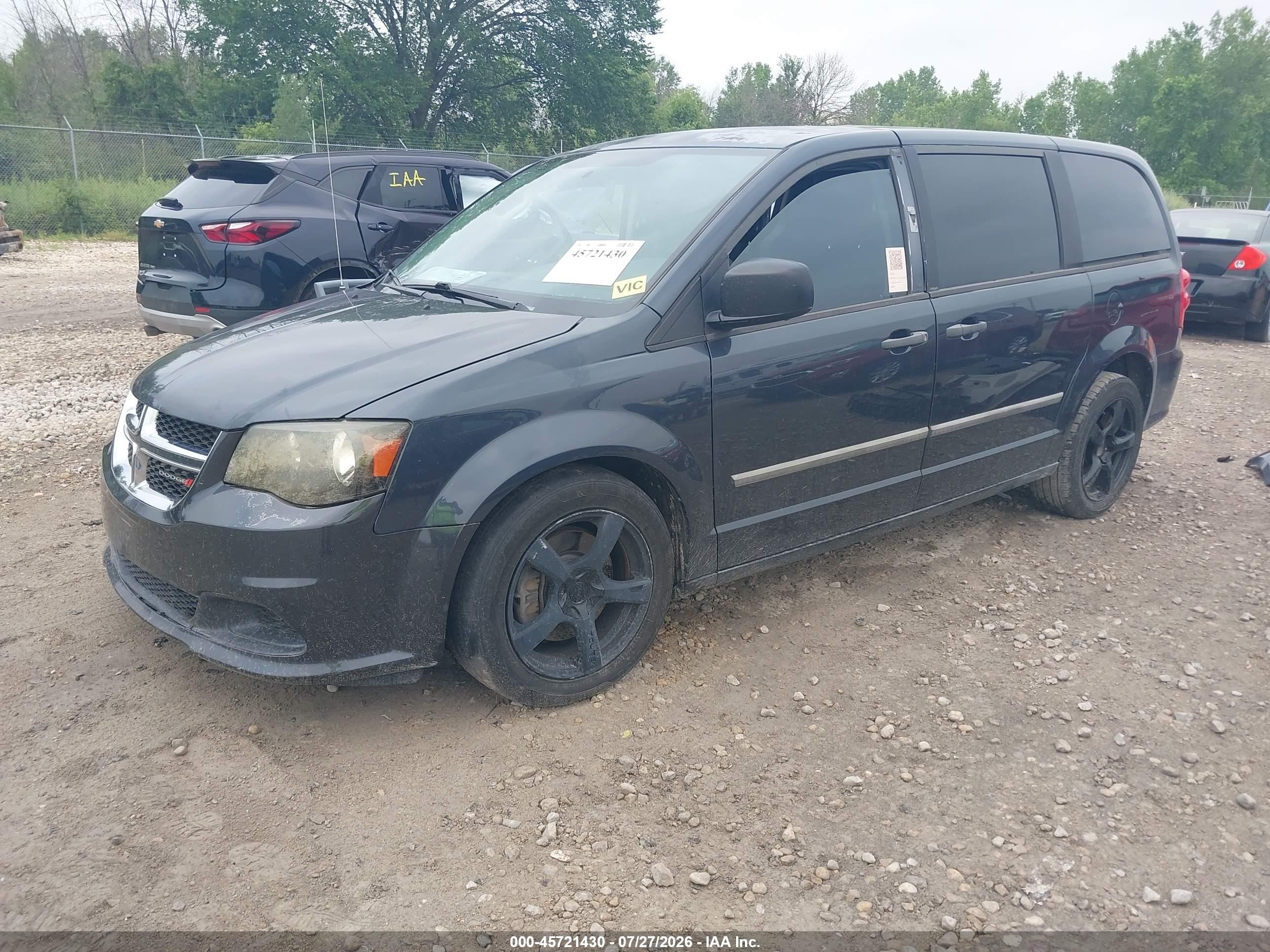 2013 Dodge Grand Caravan American Value Pkg Black vin: 2C4RDGBG9DR819972