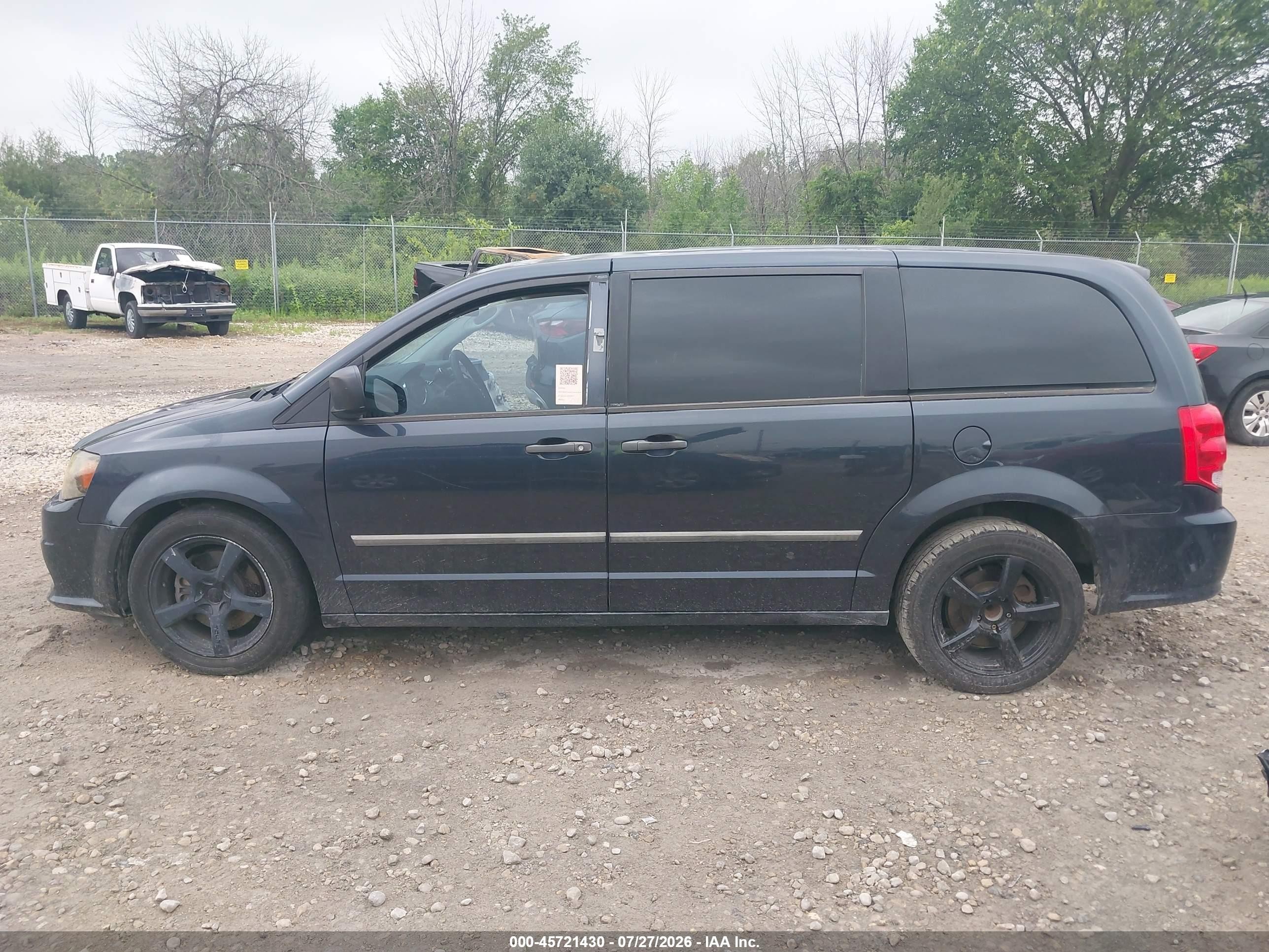 2013 Dodge Grand Caravan American Value Pkg Black vin: 2C4RDGBG9DR819972