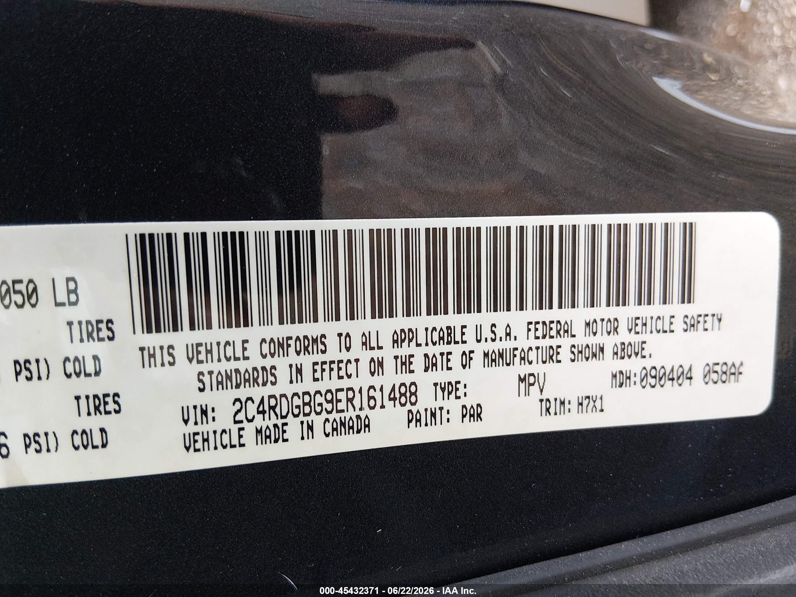 2014 Dodge Grand Caravan American Value Pkg Navy vin: 2C4RDGBG9ER161488