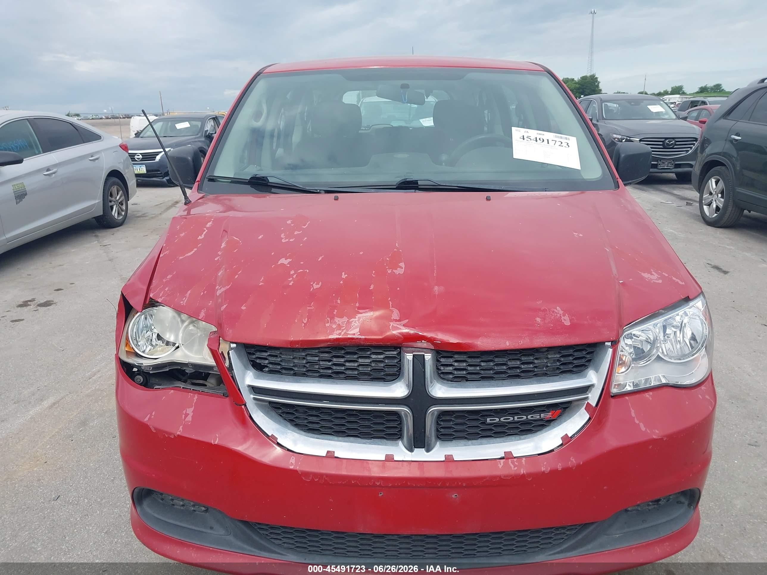 2013 Dodge Grand Caravan American Value Pkg Red vin: 2C4RDGBGXDR543785
