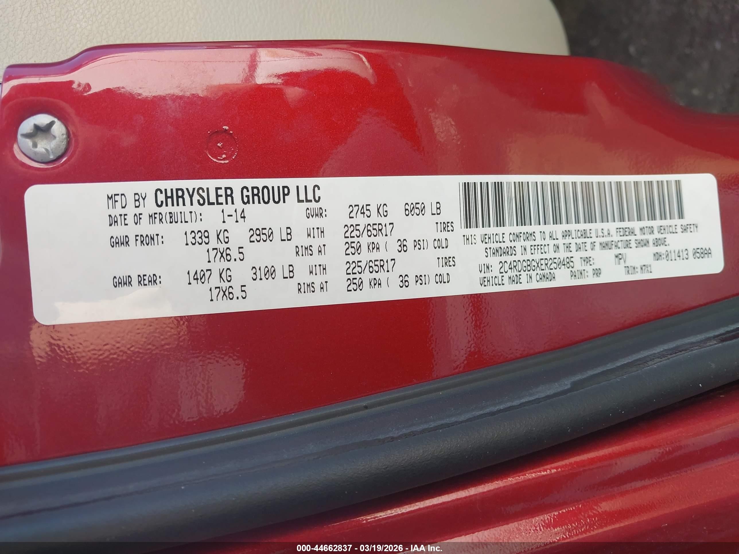 2014 Dodge Grand Caravan Se 30th Anniversary Красный vin: 2C4RDGBGXER250485