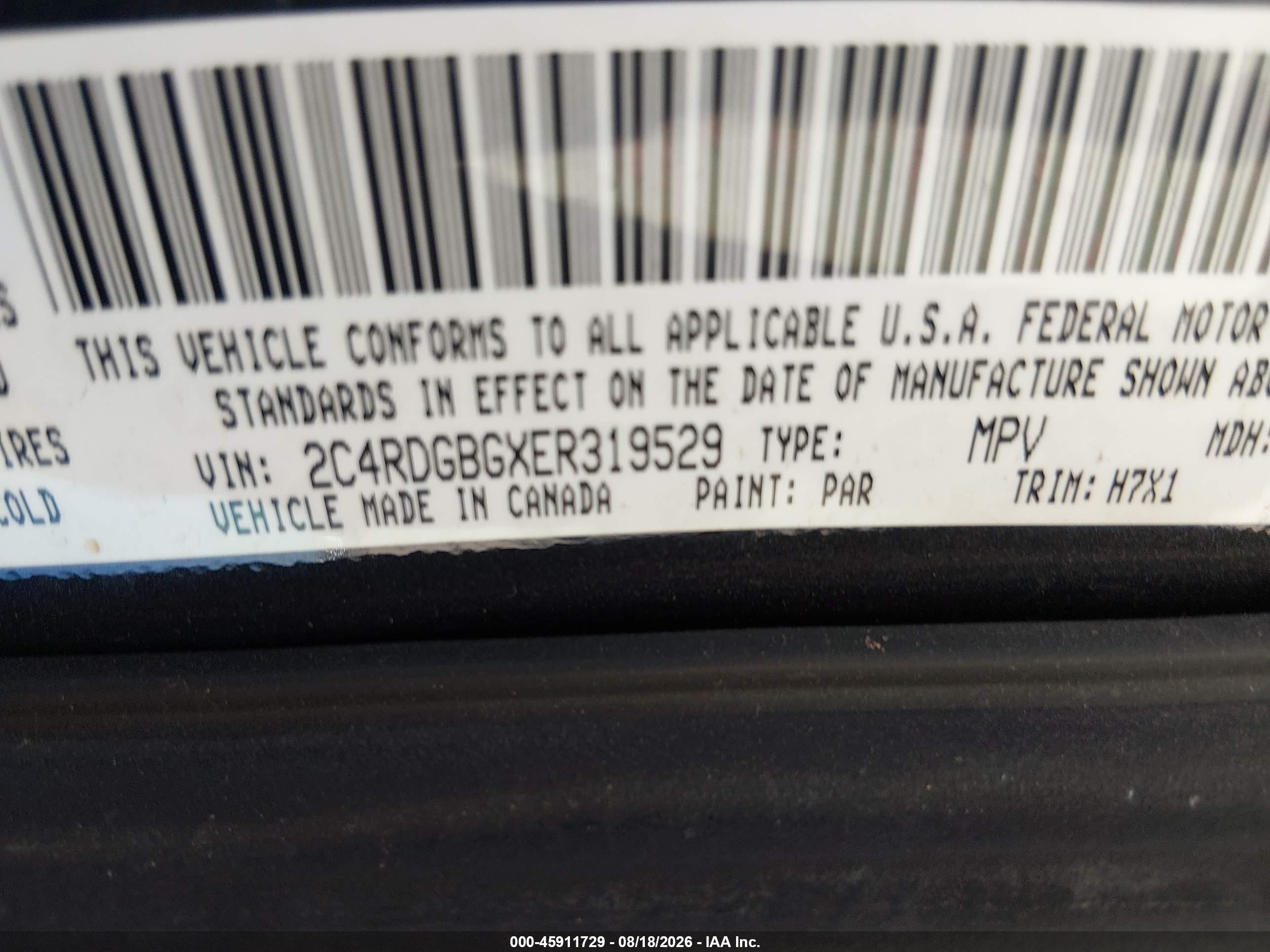 2014 Dodge Grand Caravan Se Синий vin: 2C4RDGBGXER319529