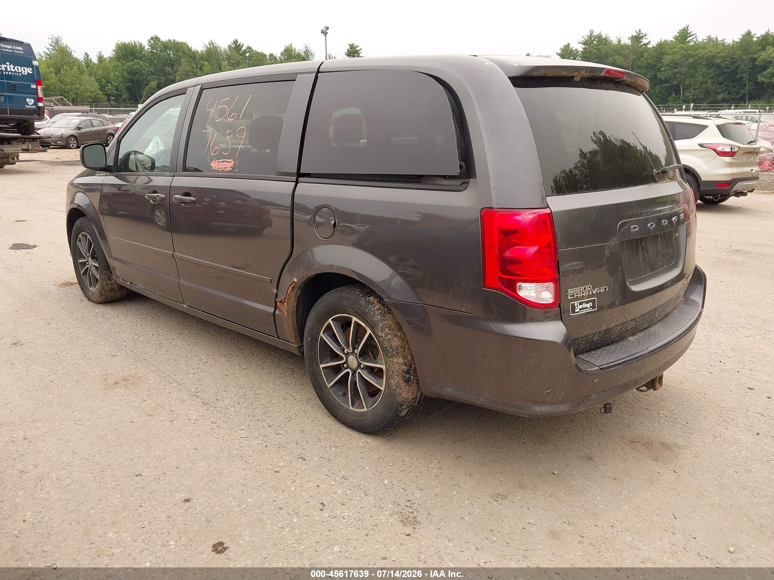 2015 Dodge Grand Caravan Se Gray vin: 2C4RDGBGXFR512894