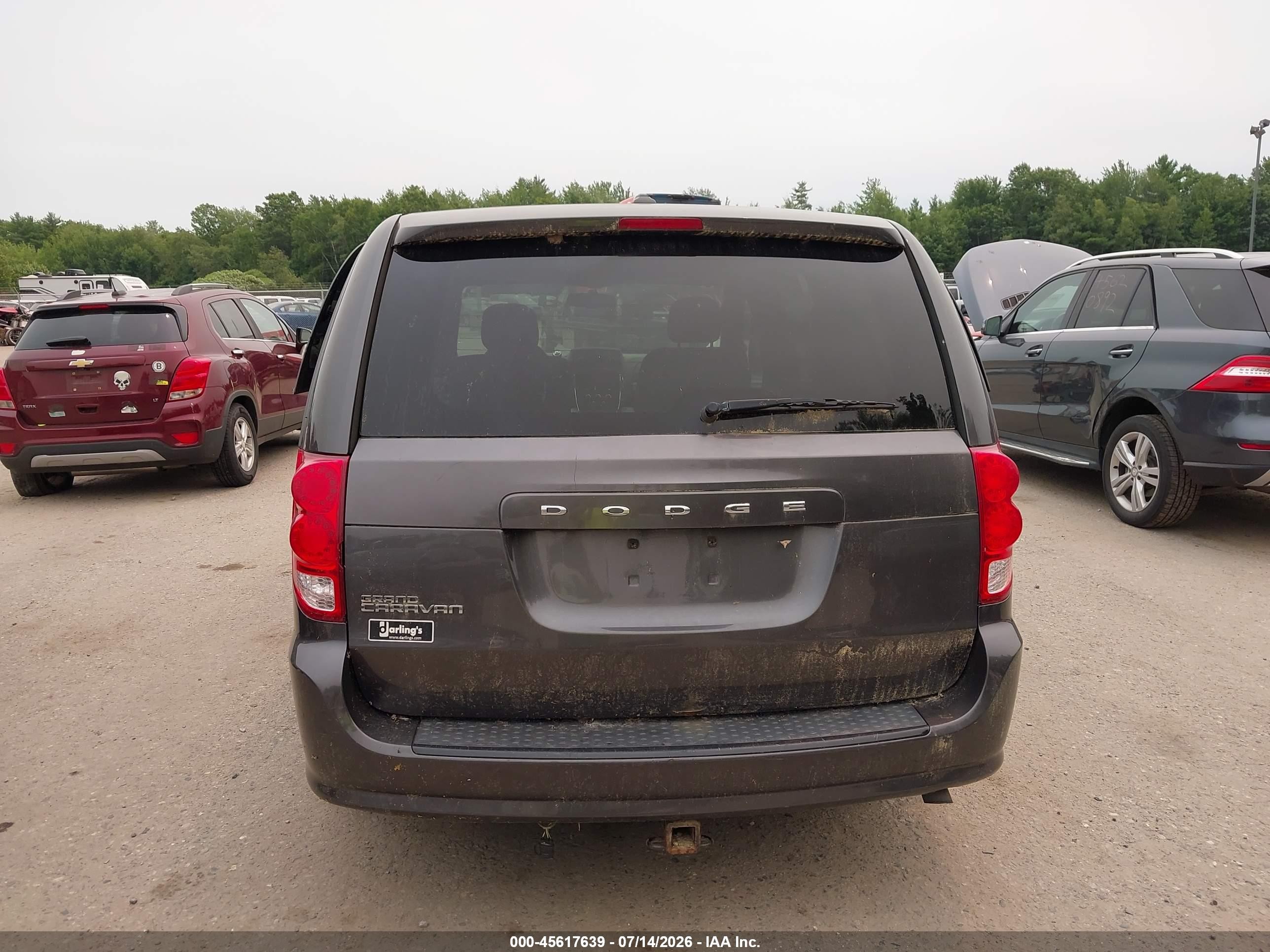 2015 Dodge Grand Caravan Se Gray vin: 2C4RDGBGXFR512894